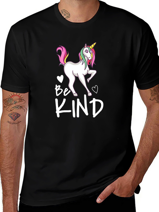 Be Kind Unicorn Black T-Shirt