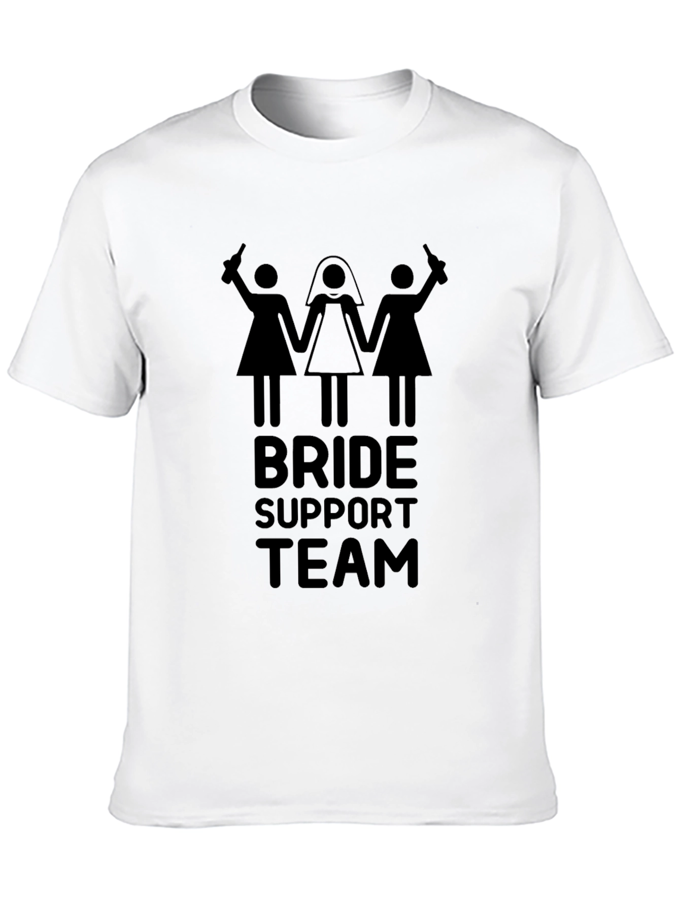Bride Support Team Graphic Tee - Black
