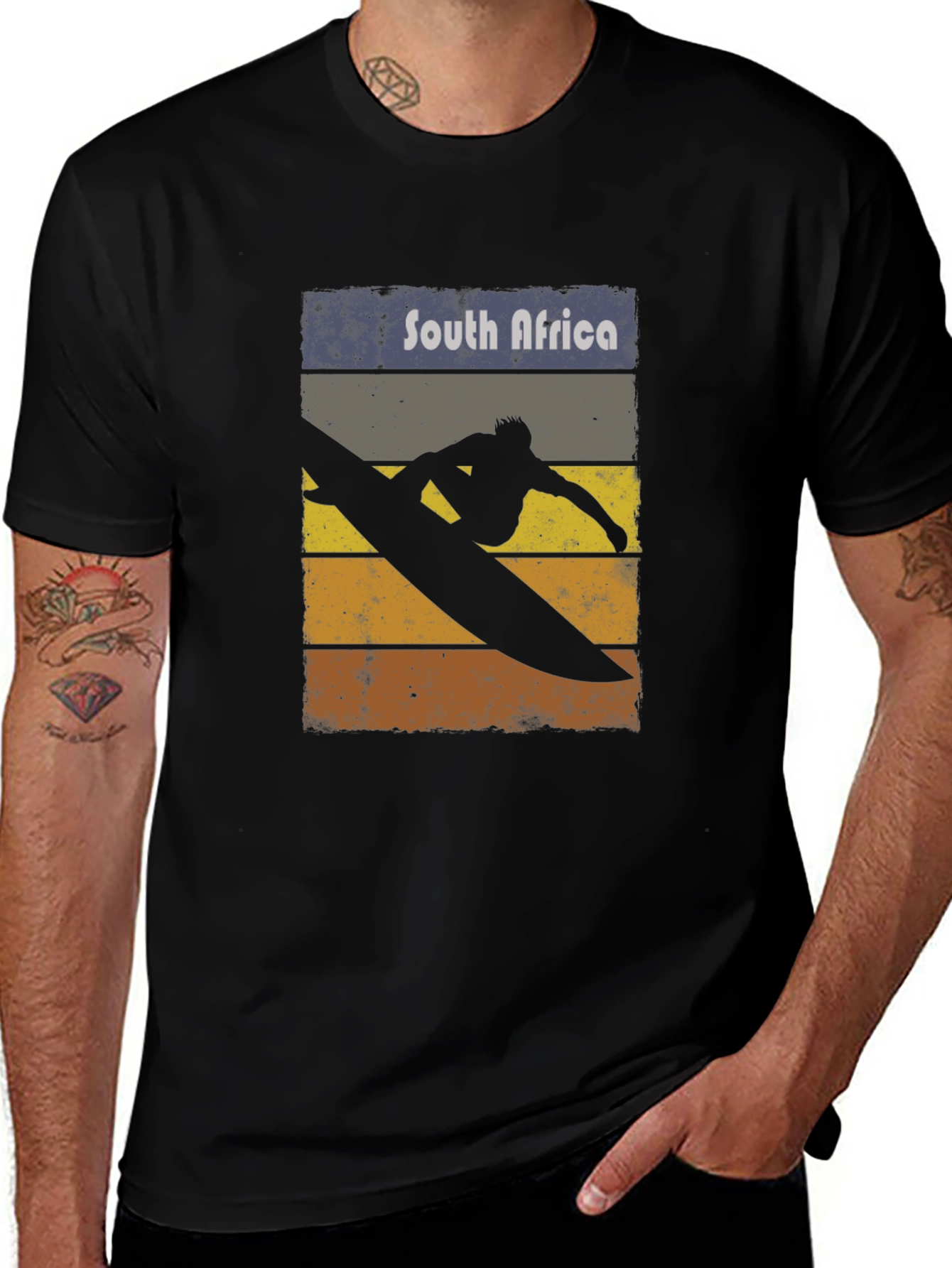 South Africa Surfing T-Shirt - Retro Style