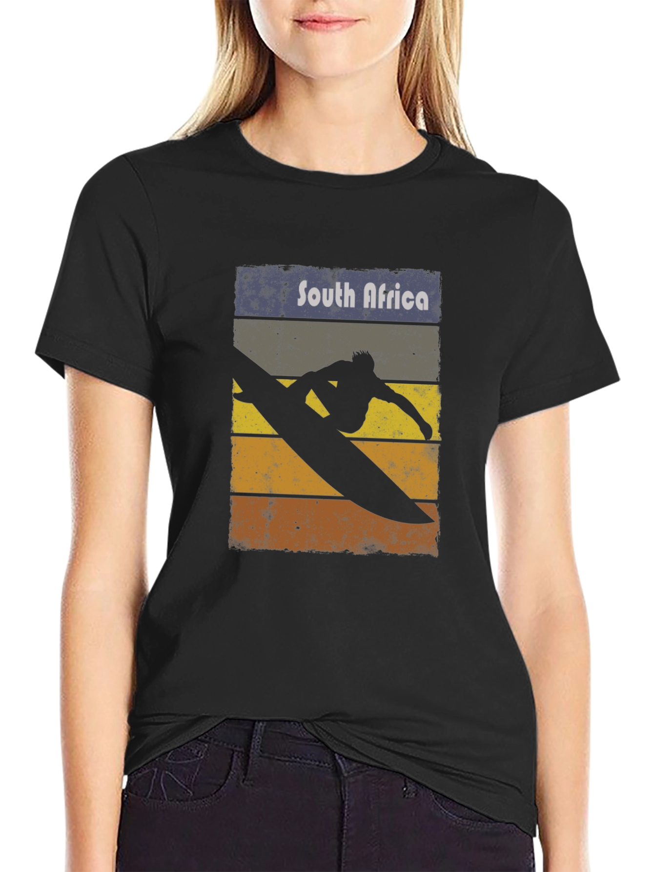 South Africa Surfing T-Shirt - Retro Style
