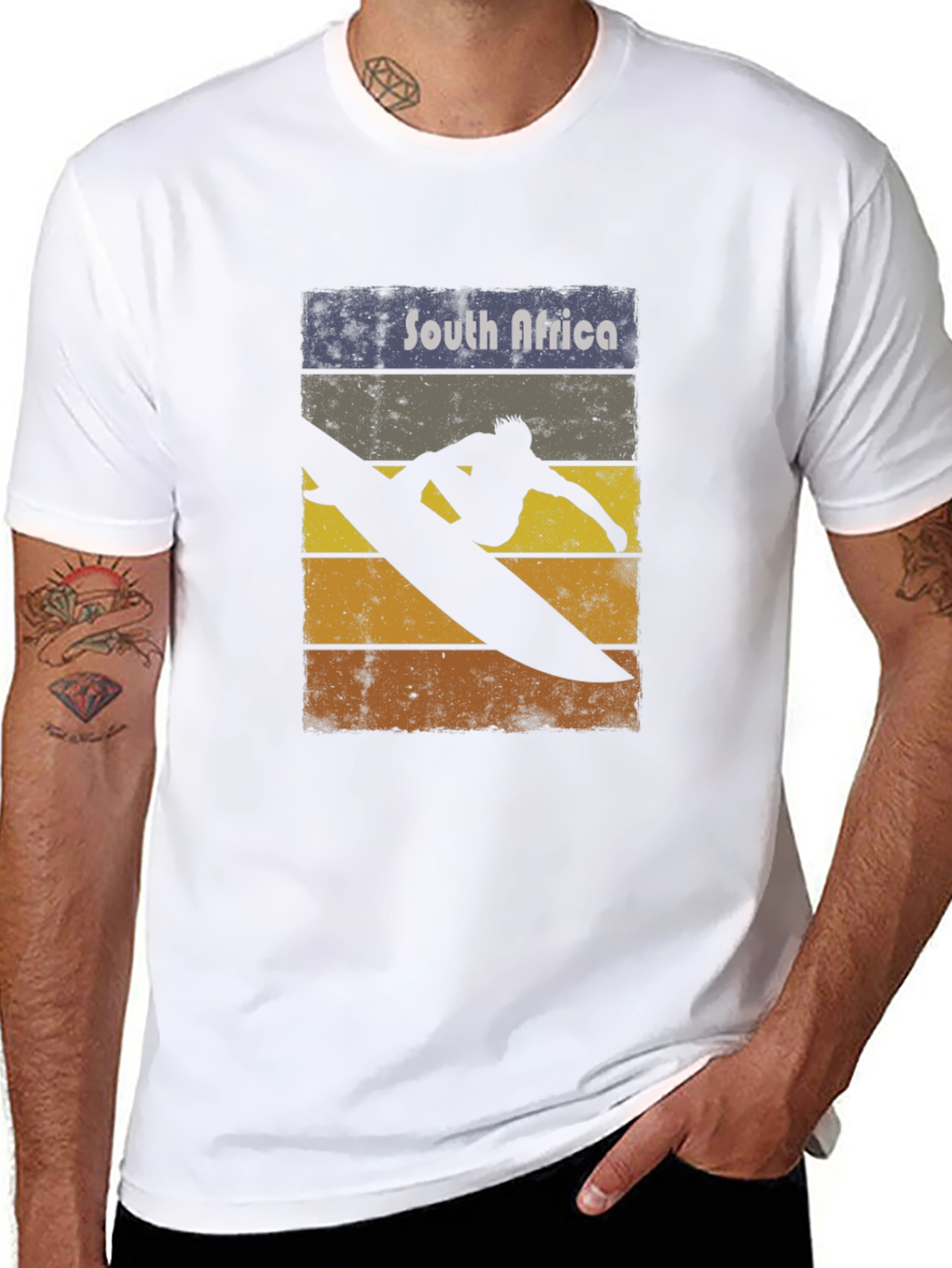South Africa Surfing T-Shirt - Retro Style