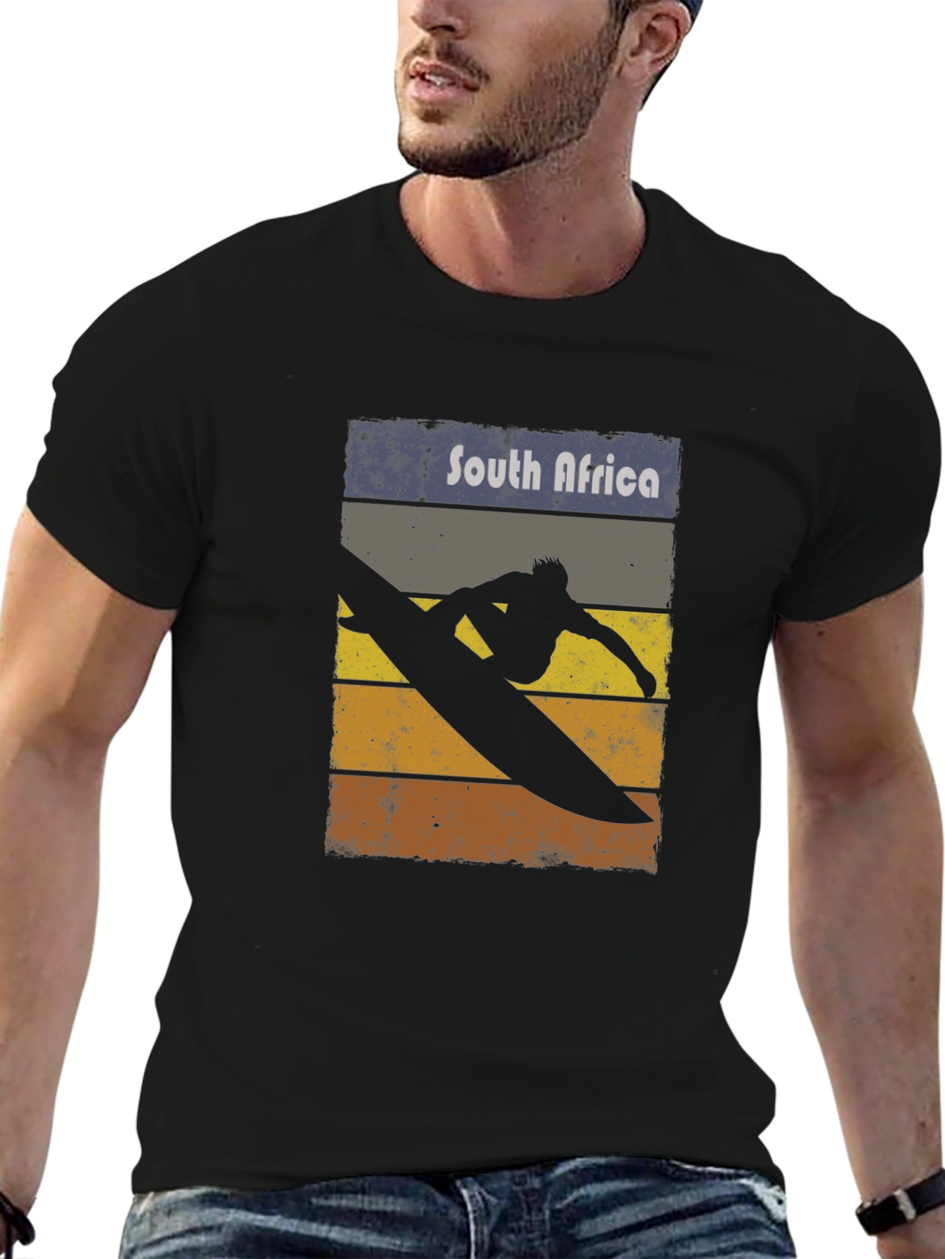 South Africa Surfing T-Shirt - Retro Style