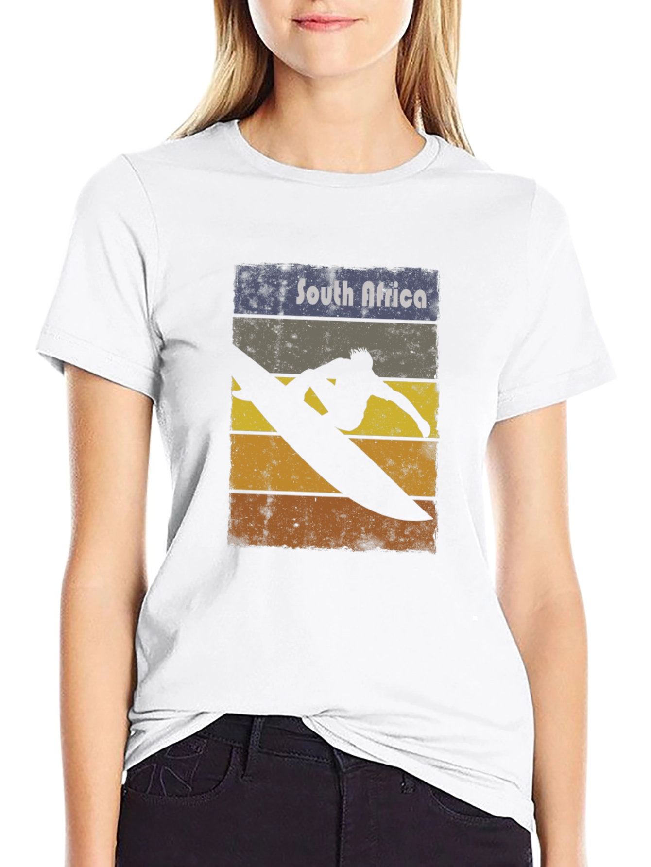 South Africa Surfing T-Shirt - Retro Style