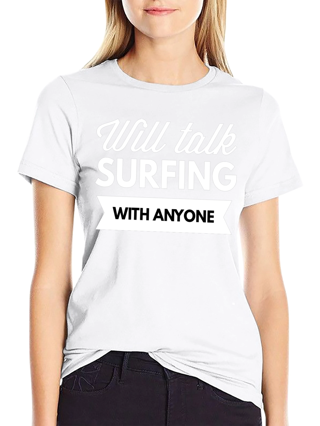 Surfing Enthusiast Black T-Shirt