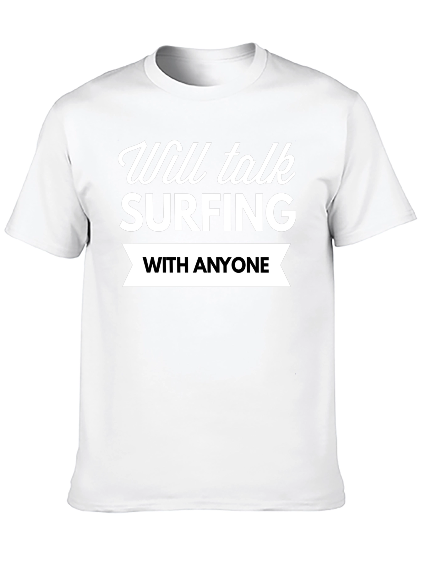 Surfing Enthusiast Black T-Shirt