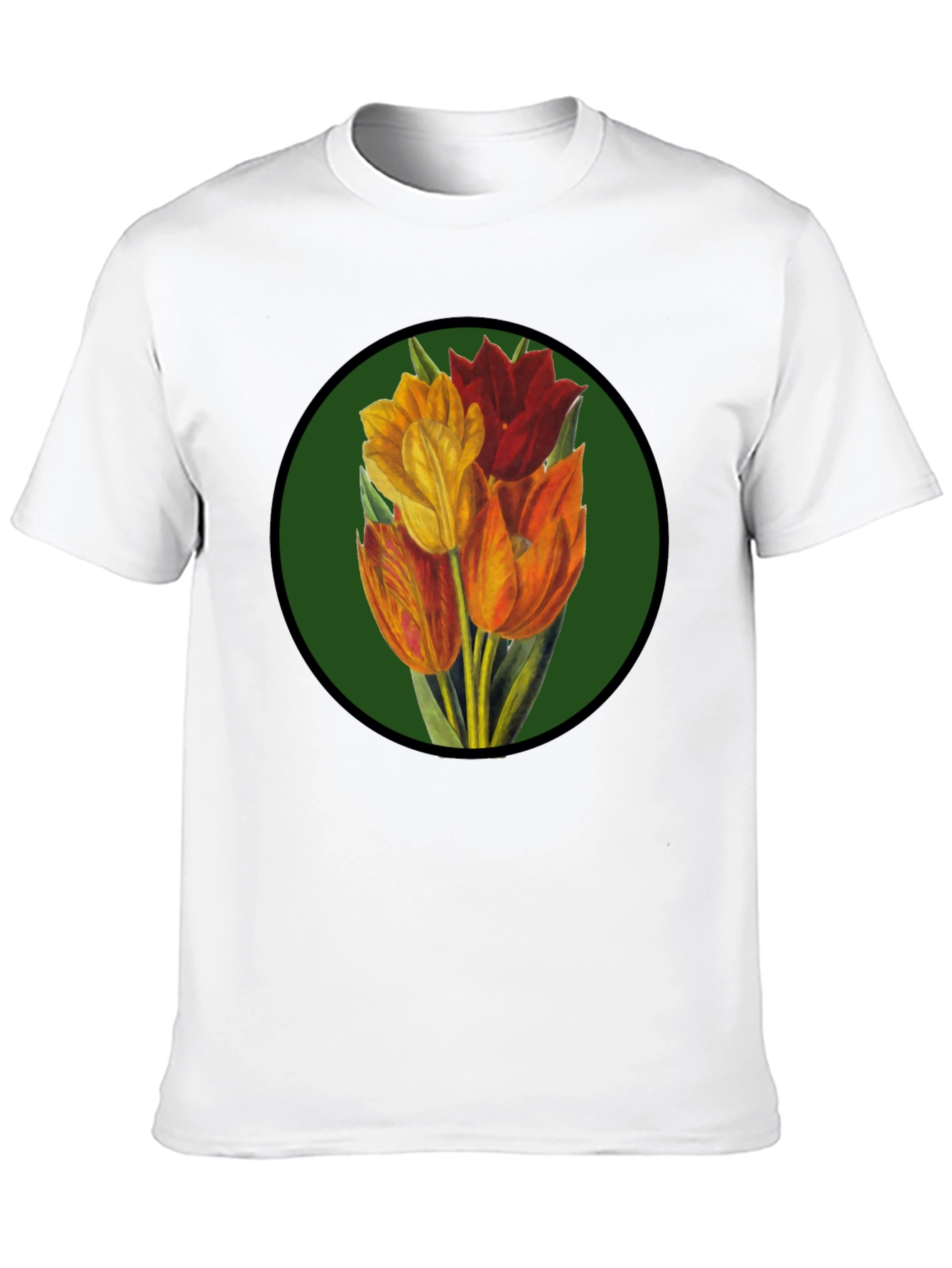 Floral Tulip T-Shirt - Stylish Graphic Tee
