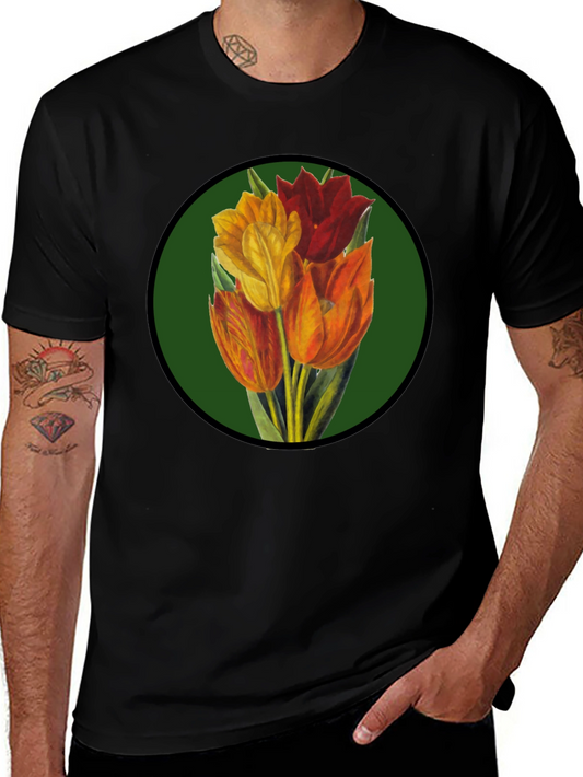 Floral Tulip T-Shirt - Stylish Graphic Tee