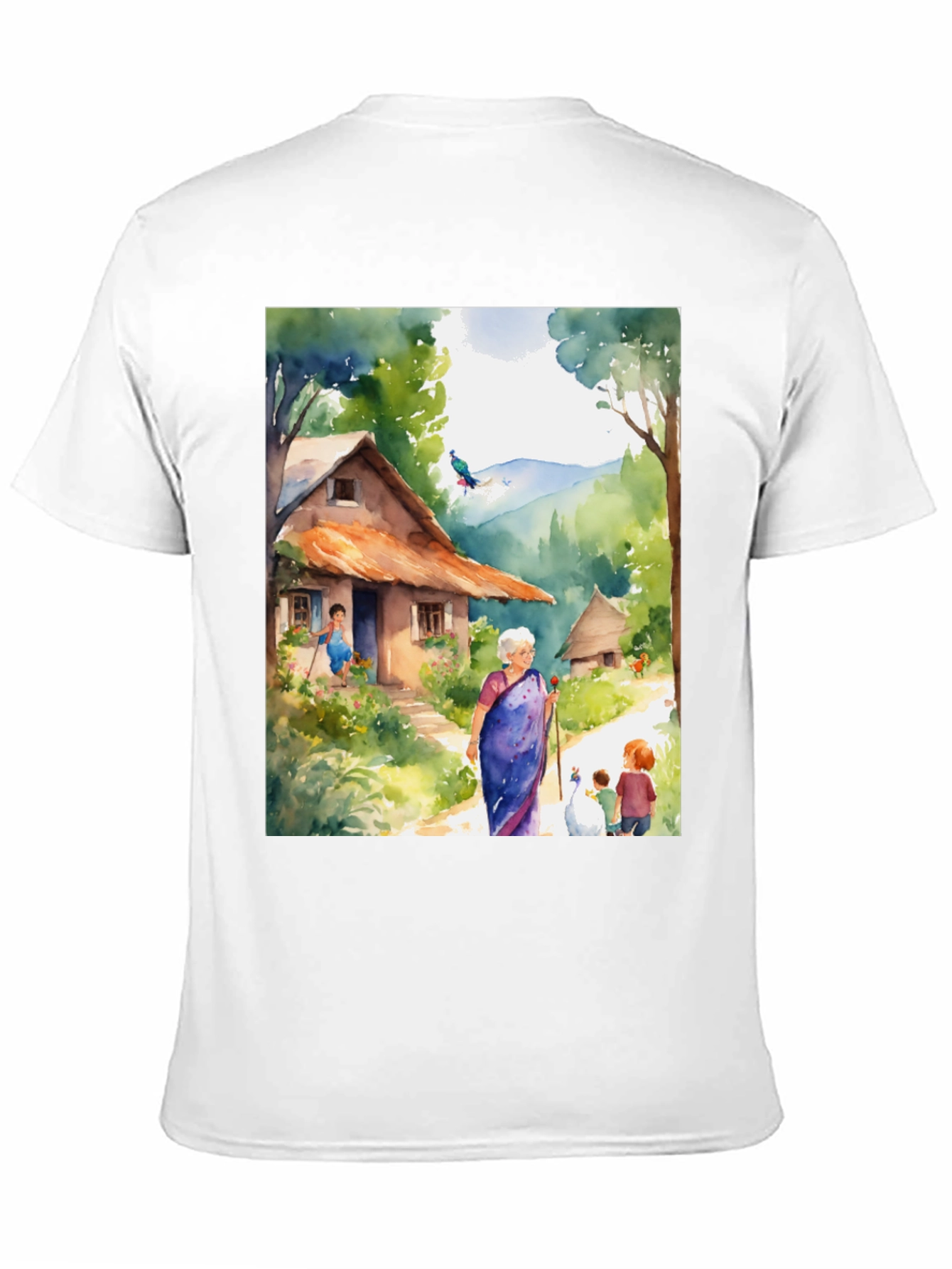 Watercolor Village T-Shirt