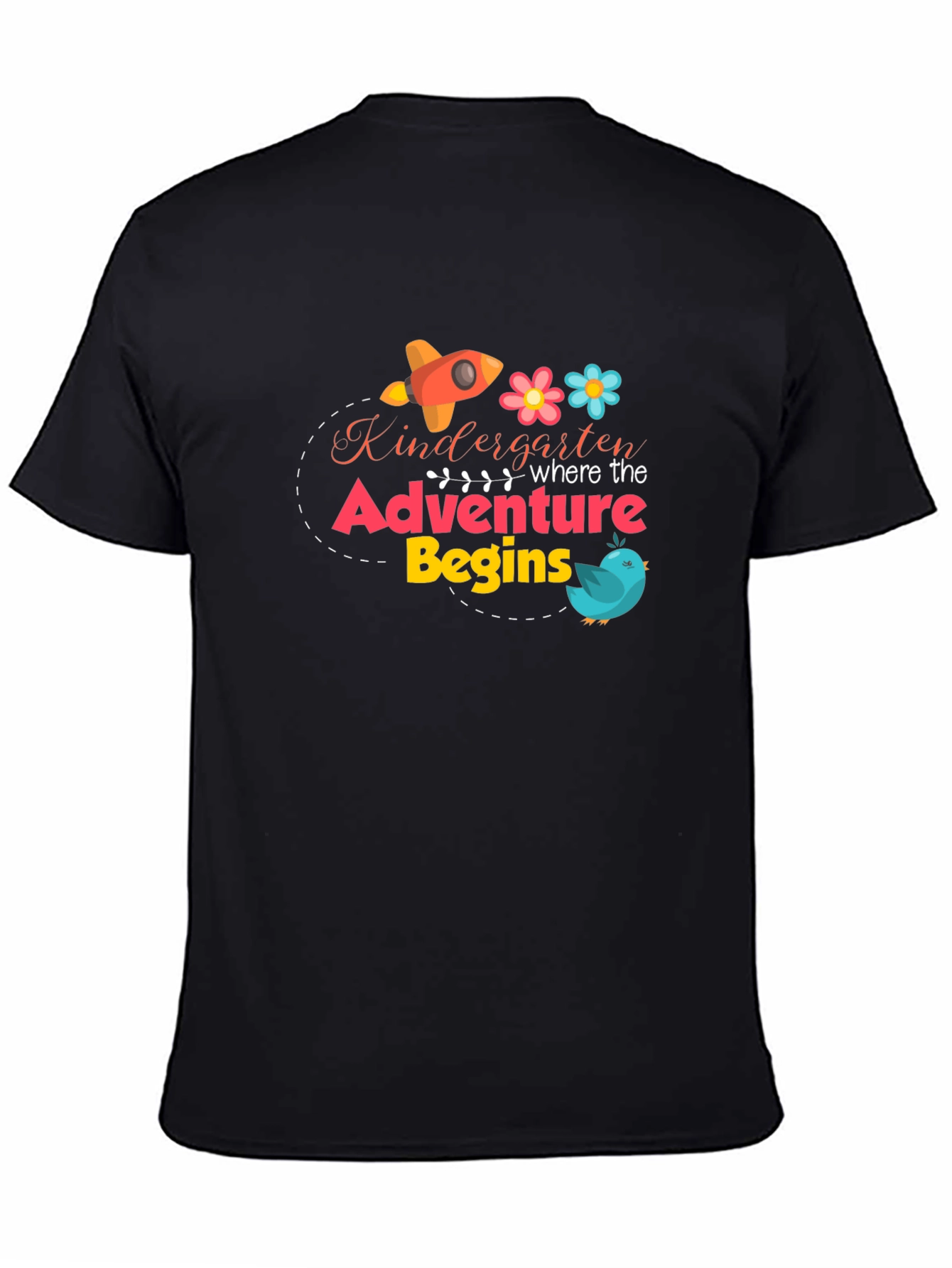 Kindergarten Adventure Begins Black T-Shirt