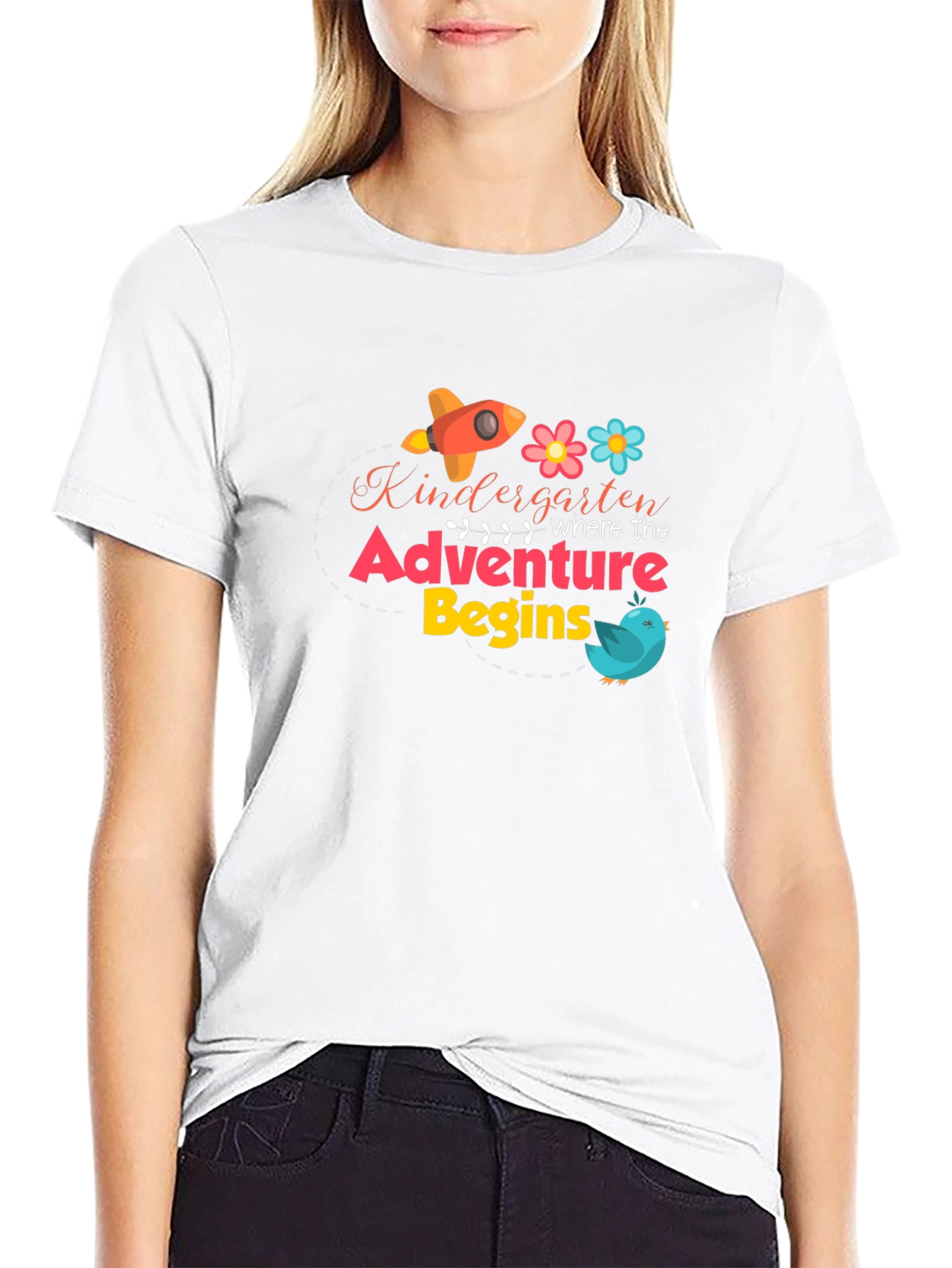 Kindergarten Adventure Begins Black T-Shirt