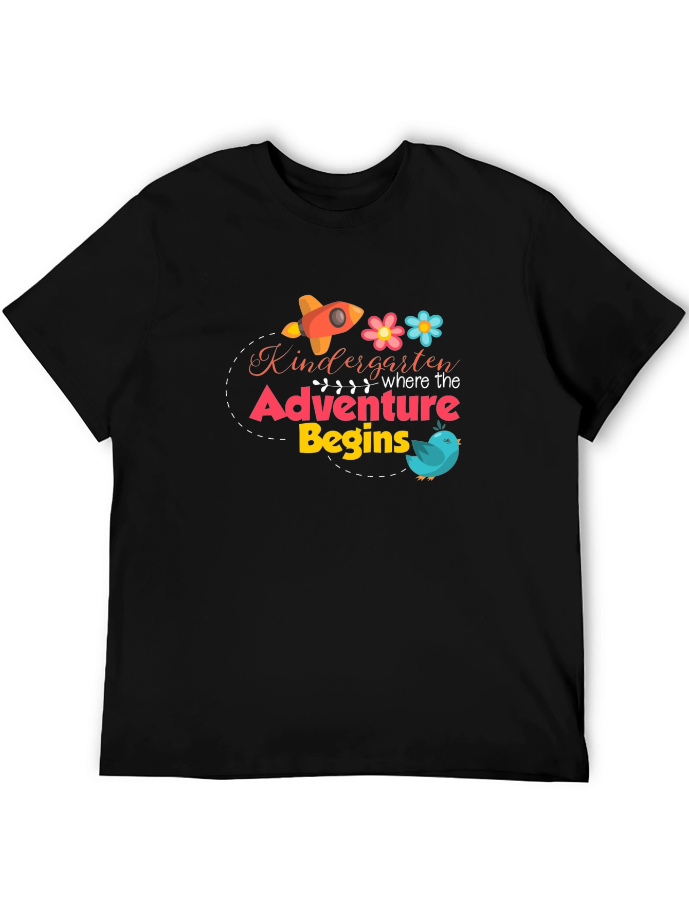 Kindergarten Adventure Begins Black T-Shirt
