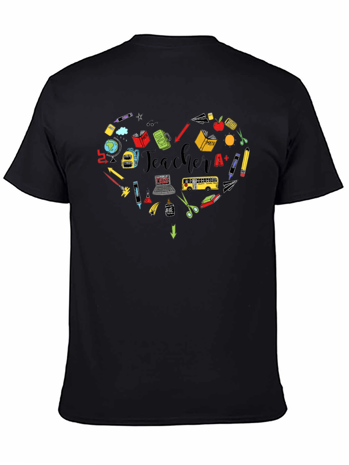 Teacher Heart Graphic Tee - Back to School