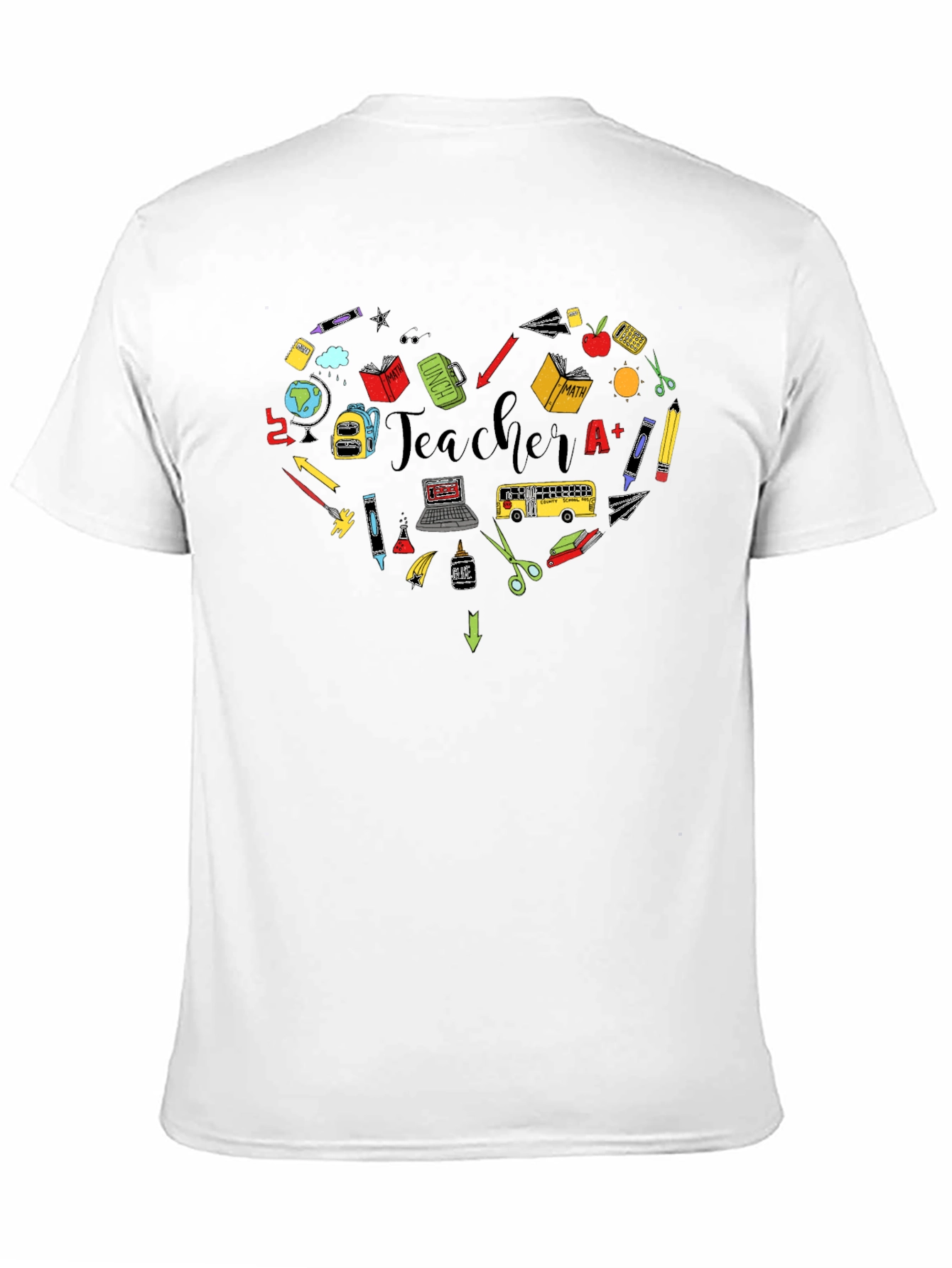 Teacher Heart Graphic Tee - Back to School