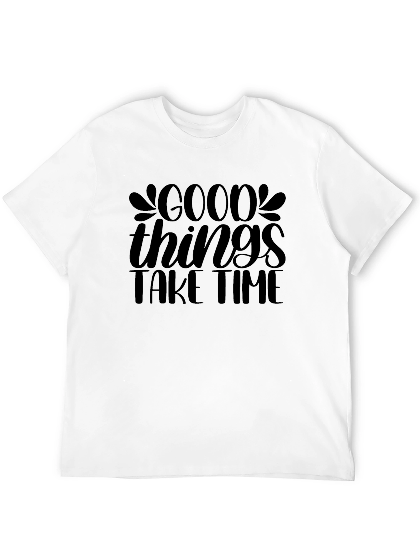 Good Things Take Time Black Tee