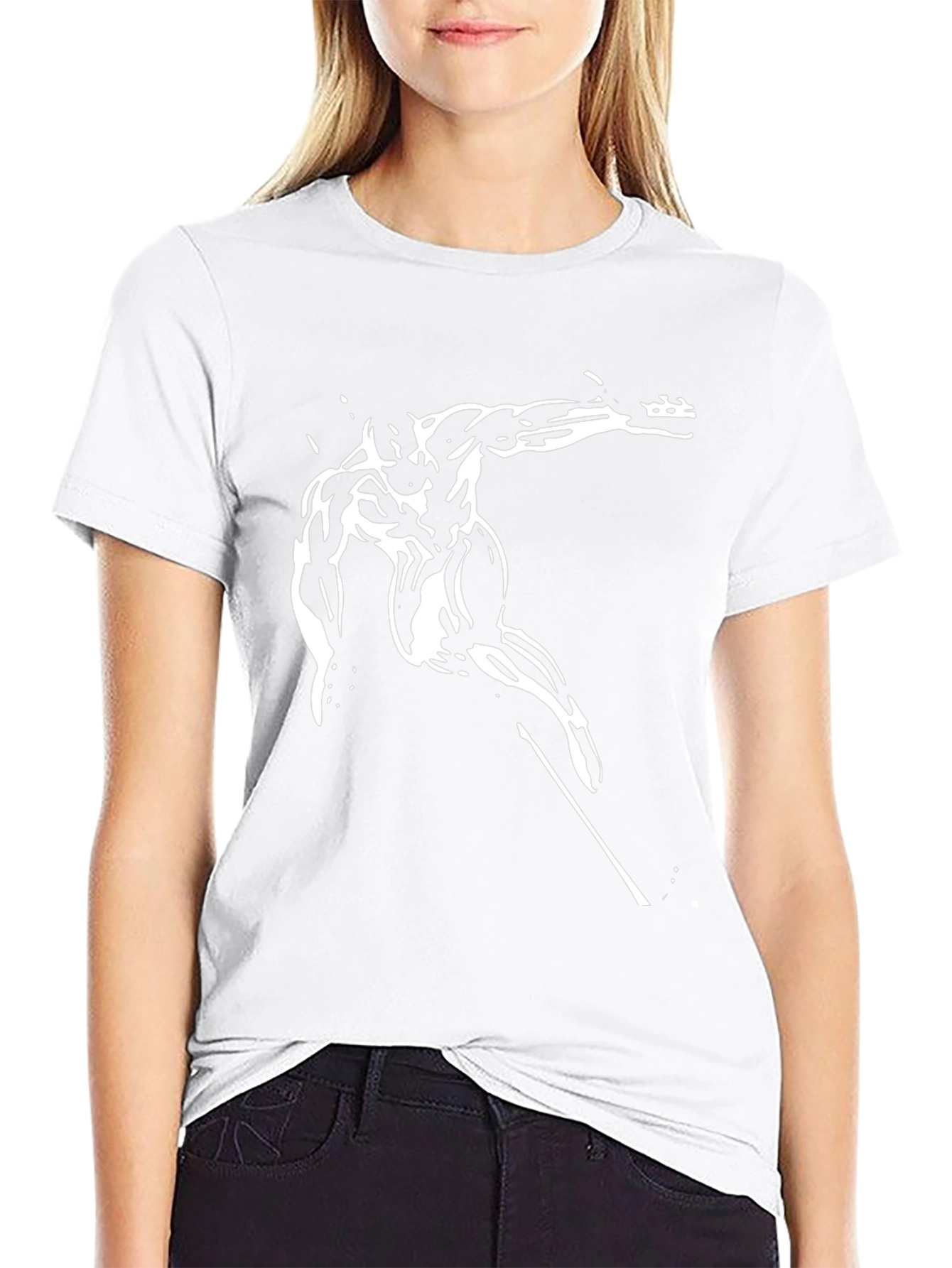 Abstract Athlete Graphic Tee - Black
