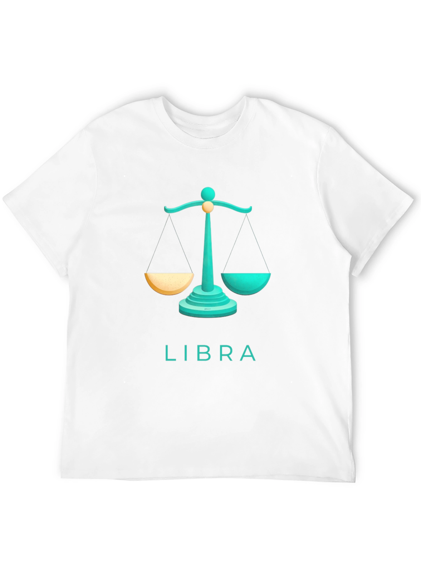 Libra Zodiac Sign T-Shirt - Black Cotton Tee