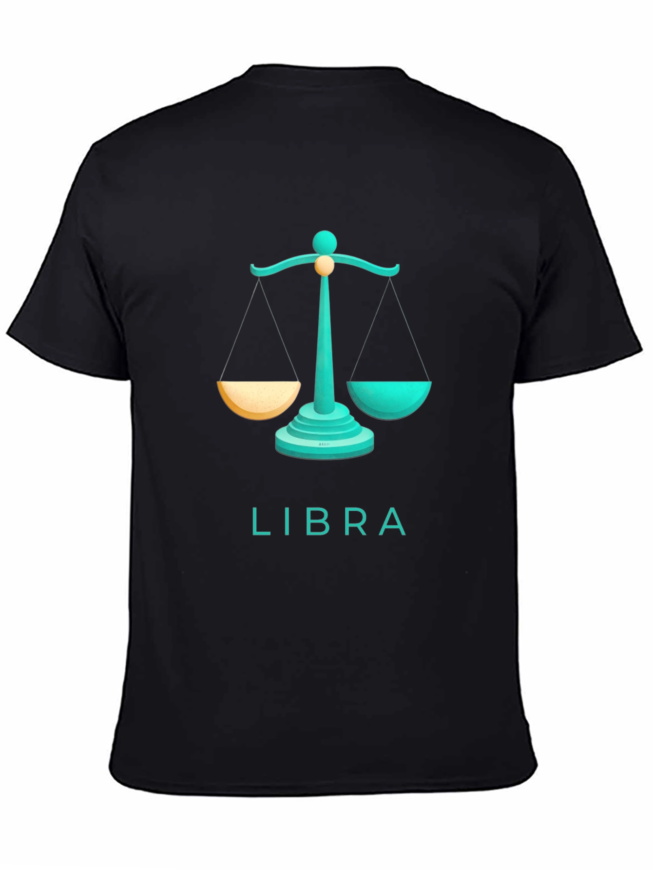 Libra Zodiac Sign T-Shirt - Black Cotton Tee