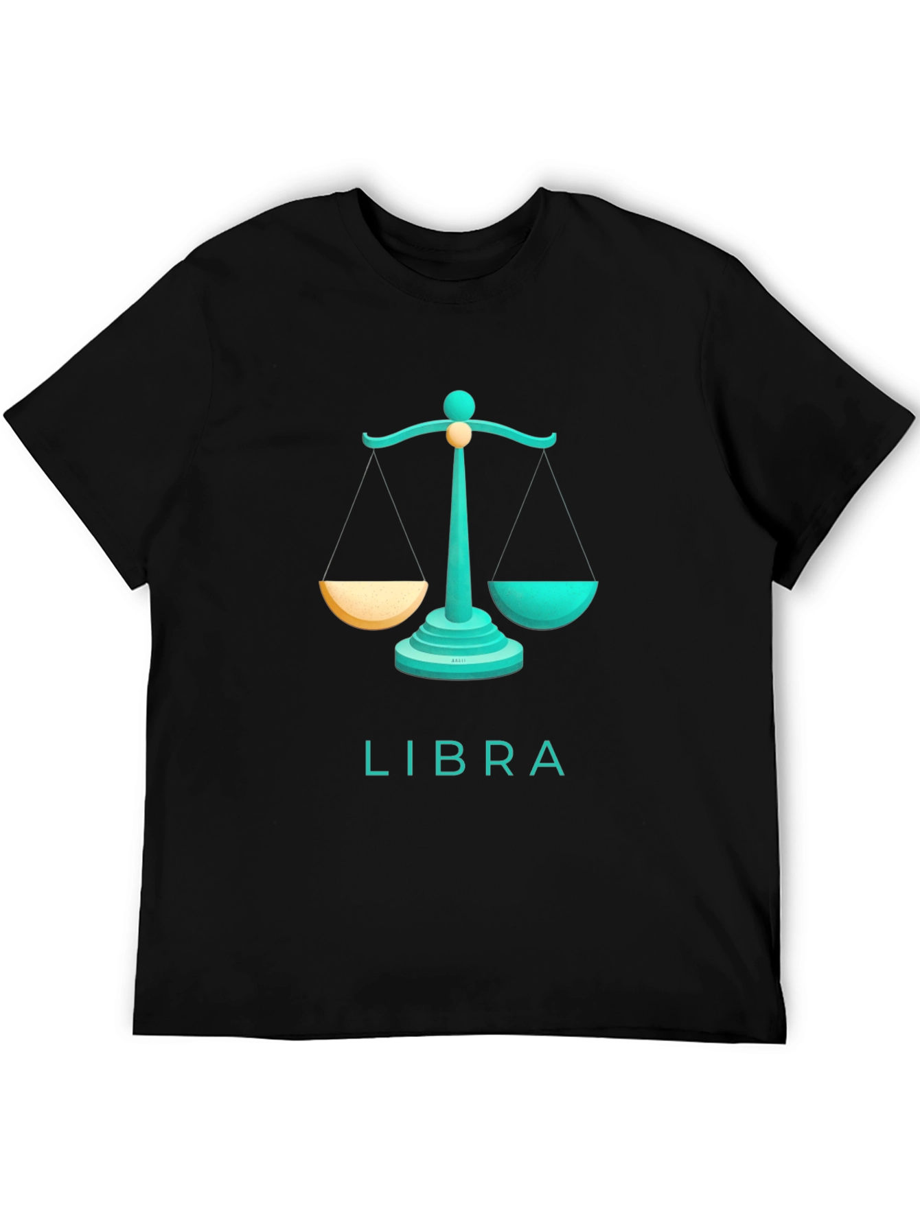 Libra Zodiac Sign T-Shirt - Black Cotton Tee