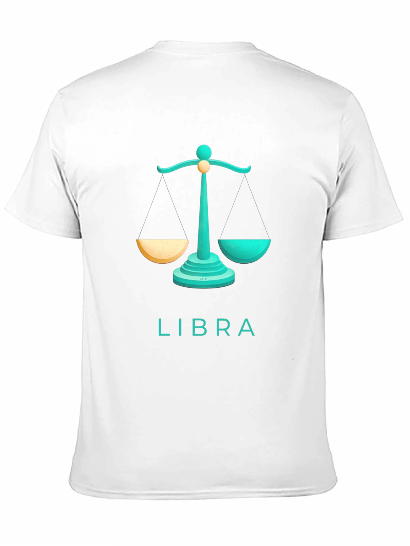 Libra Zodiac Sign T-Shirt - Black Cotton Tee