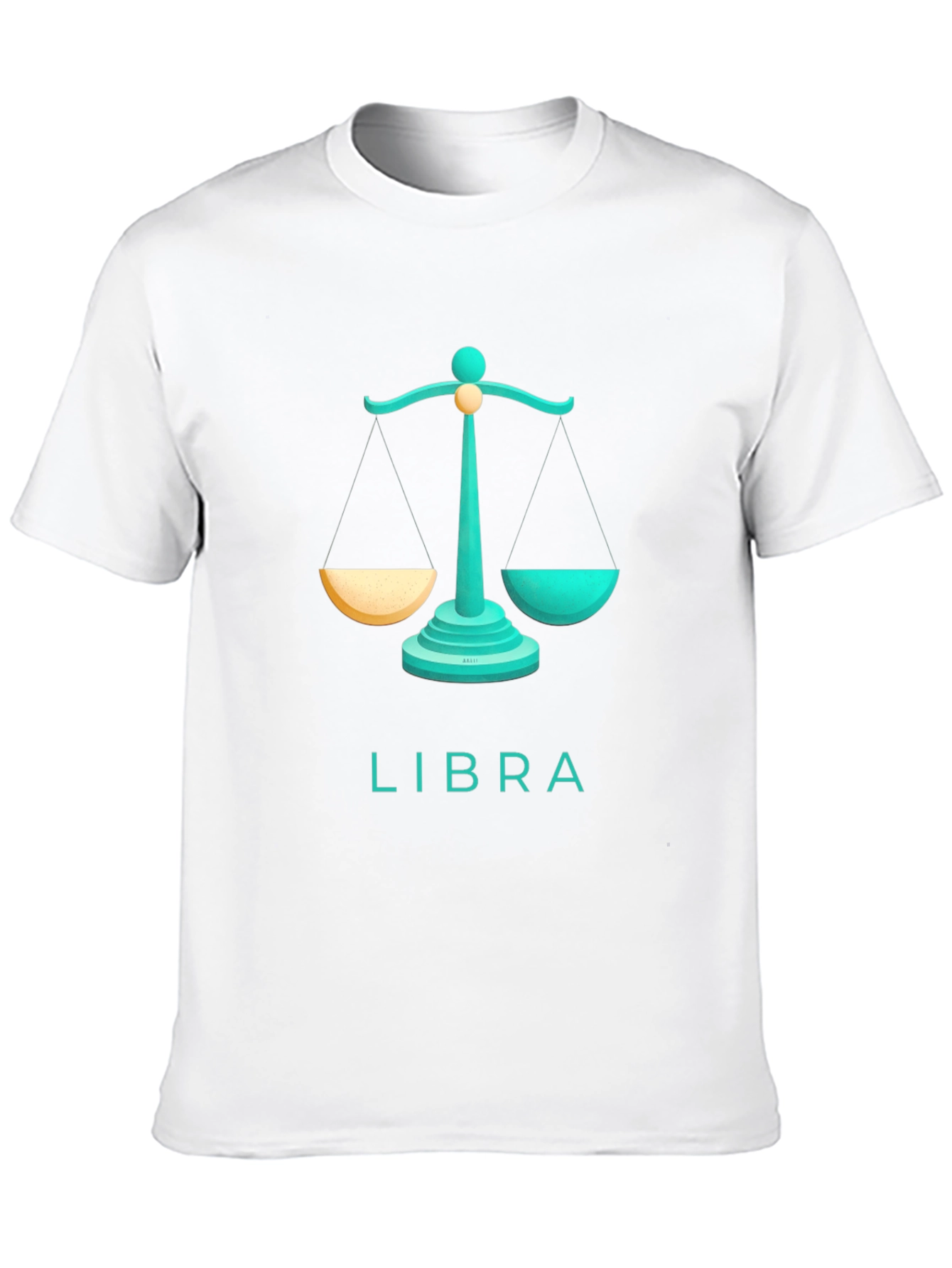 Libra Zodiac Sign T-Shirt - Black Cotton Tee