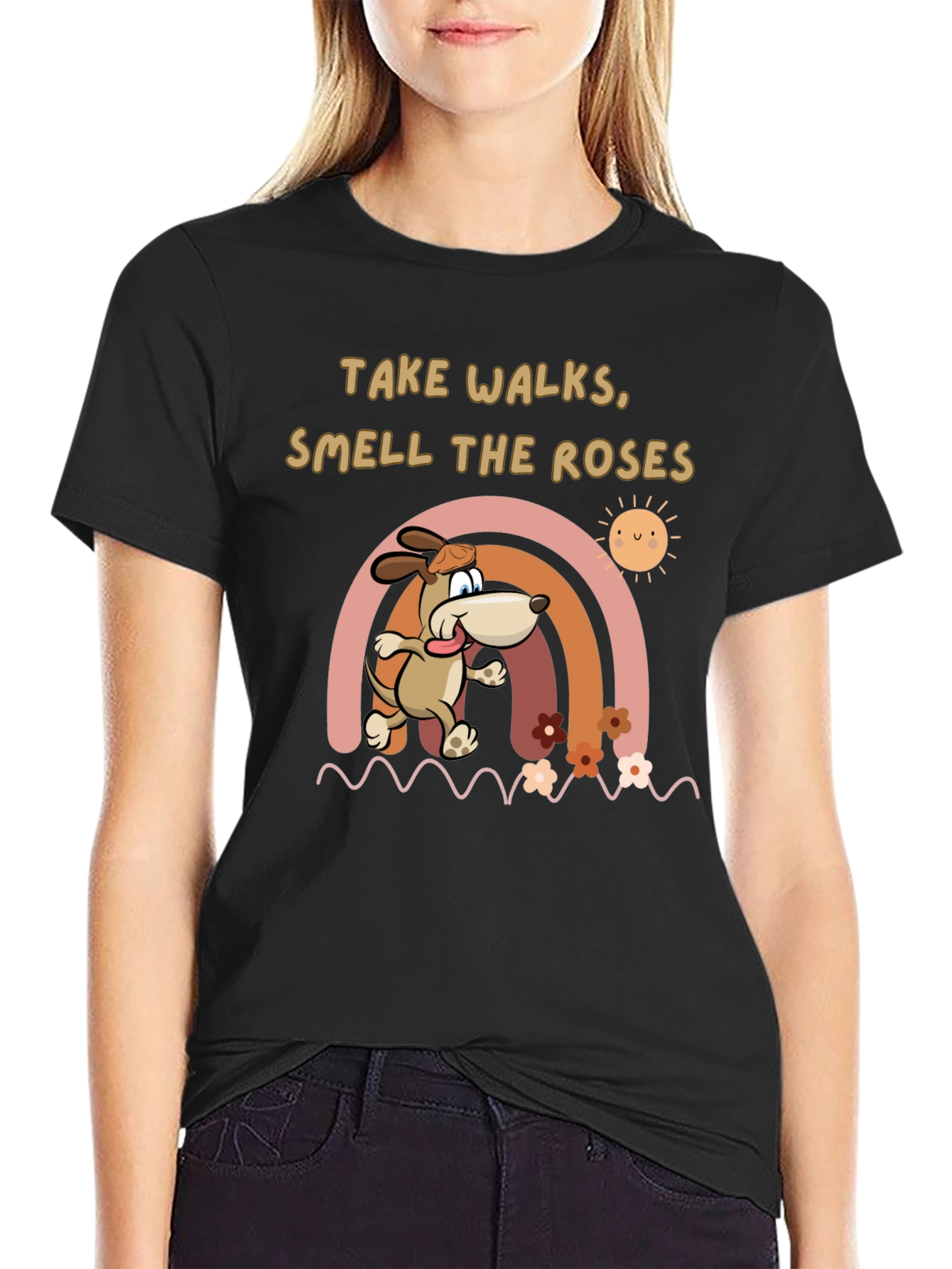Take Walks Smell the Roses T-Shirt