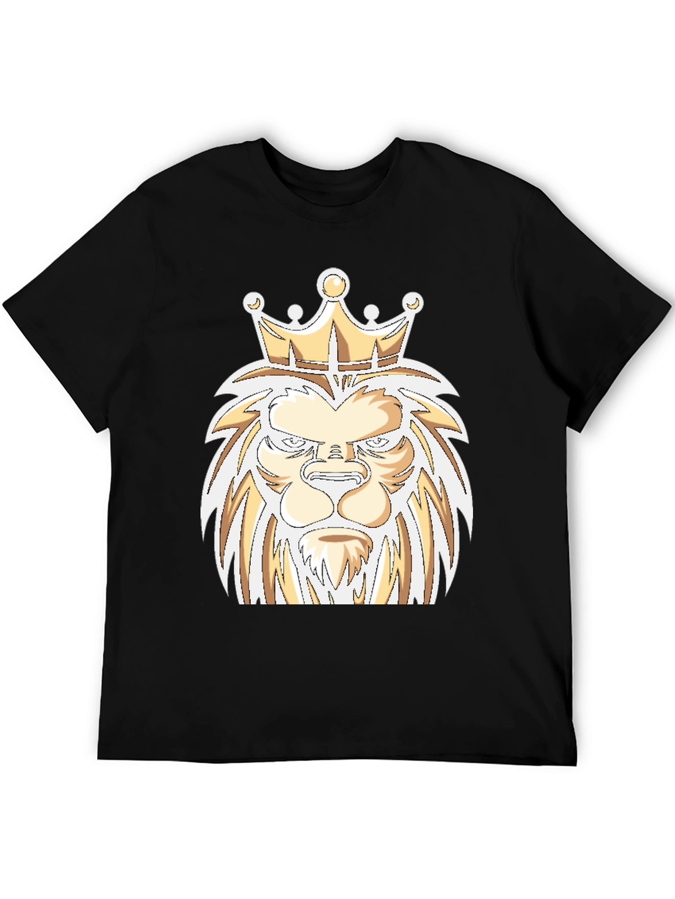 Lion King Graphic Tee - Bold Design Black Cotton