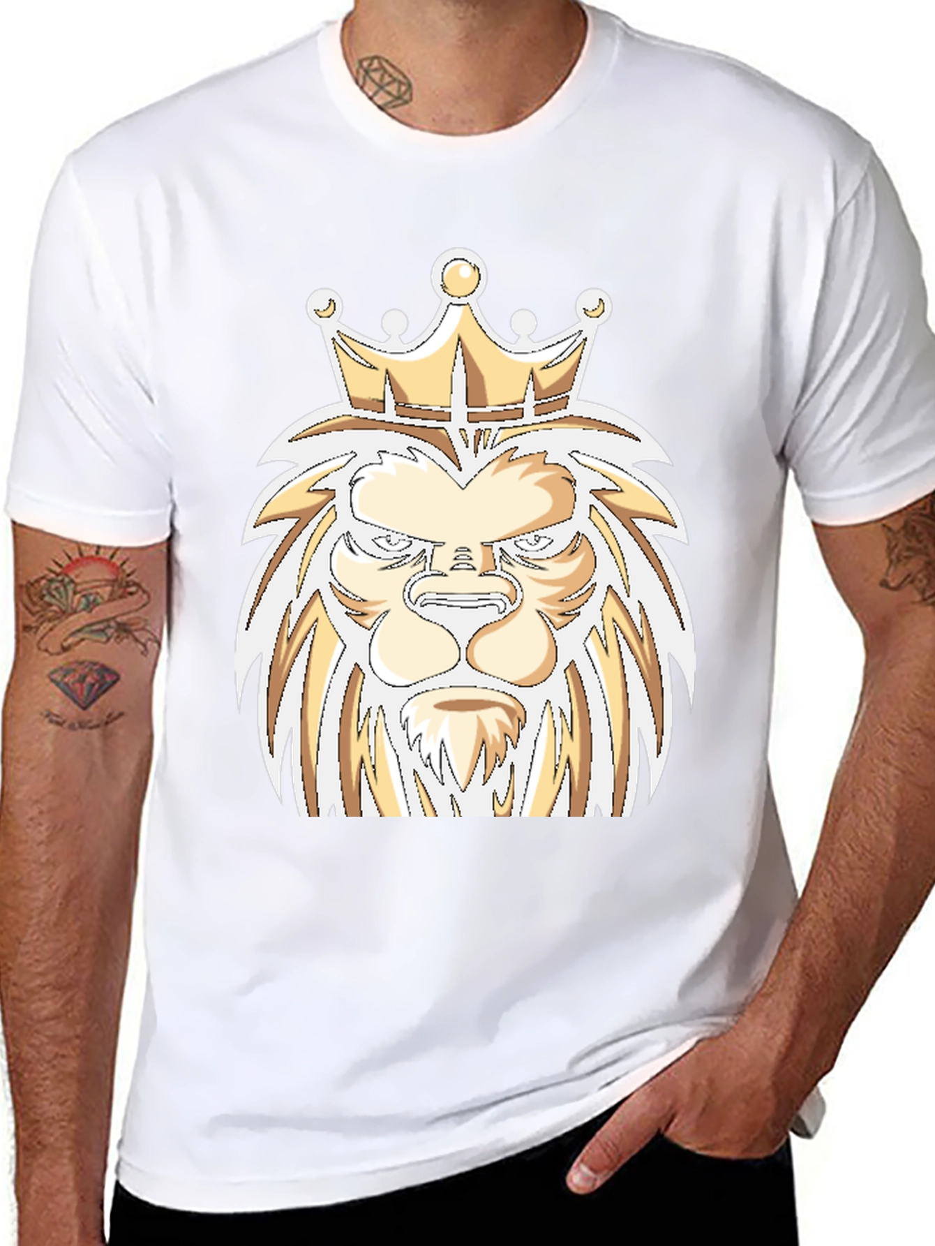Lion King Graphic Tee - Bold Design Black Cotton