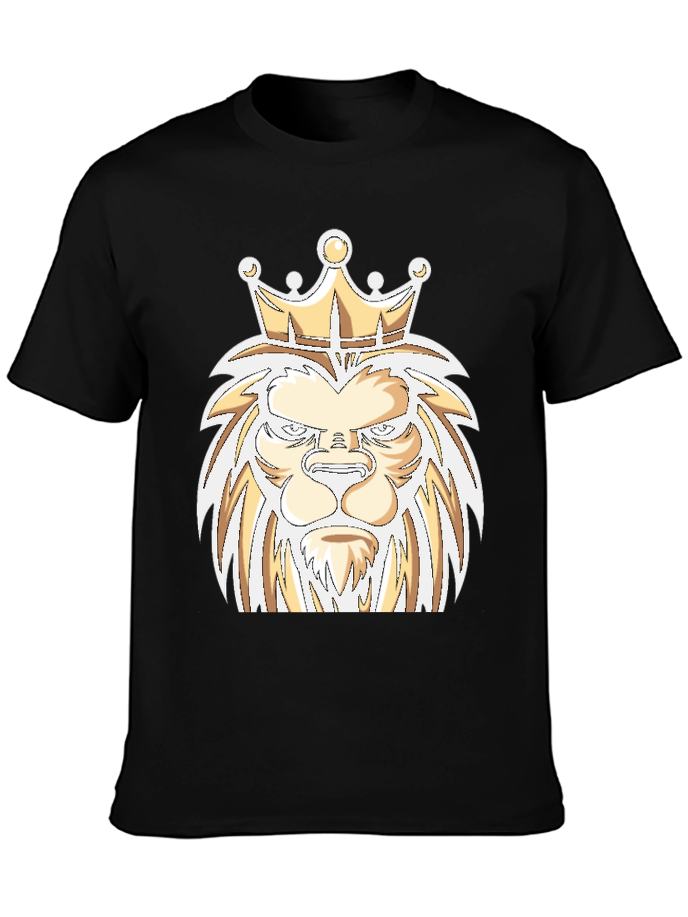 Lion King Graphic Tee - Bold Design Black Cotton