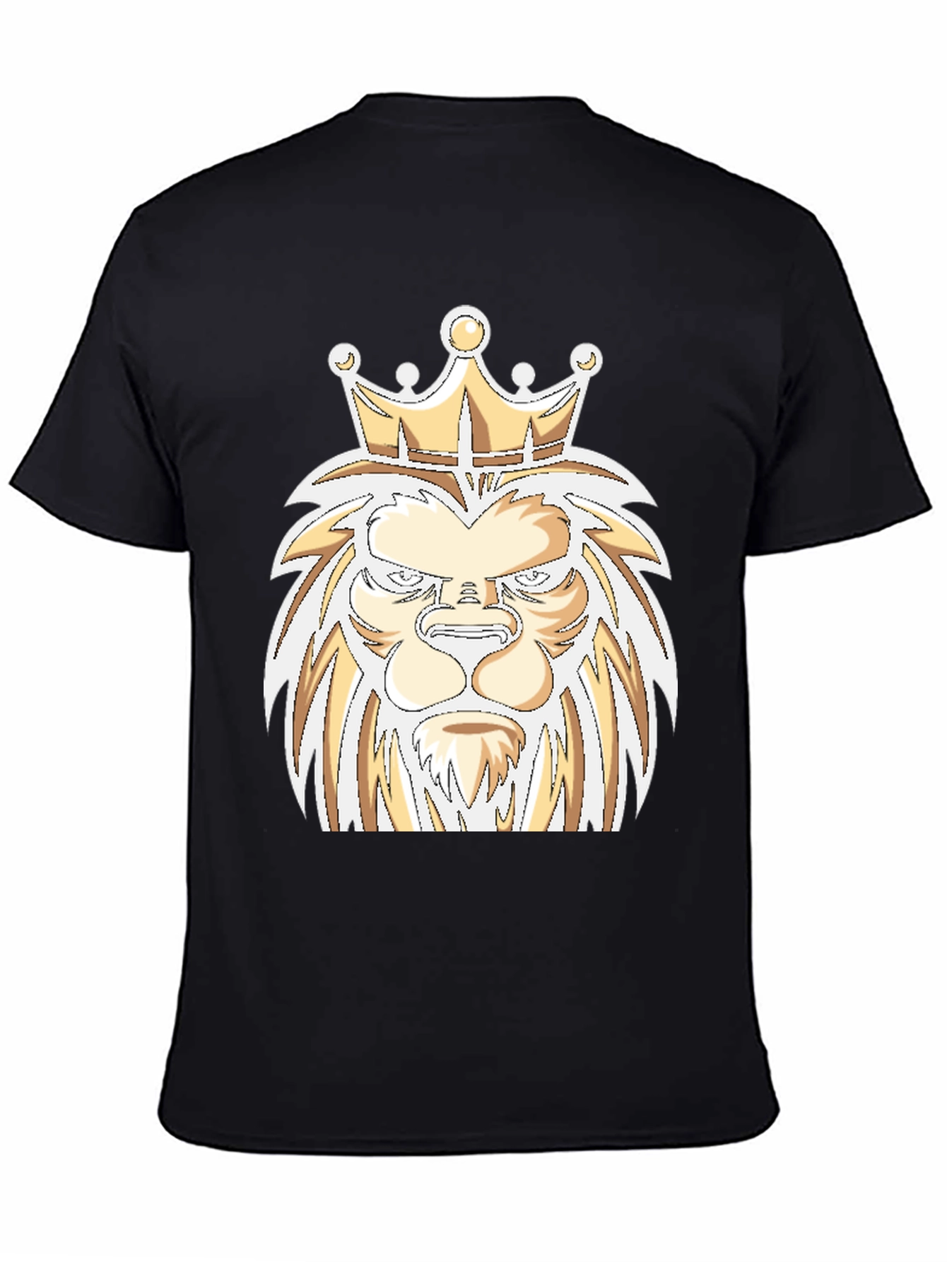 Lion King Graphic Tee - Bold Design Black Cotton