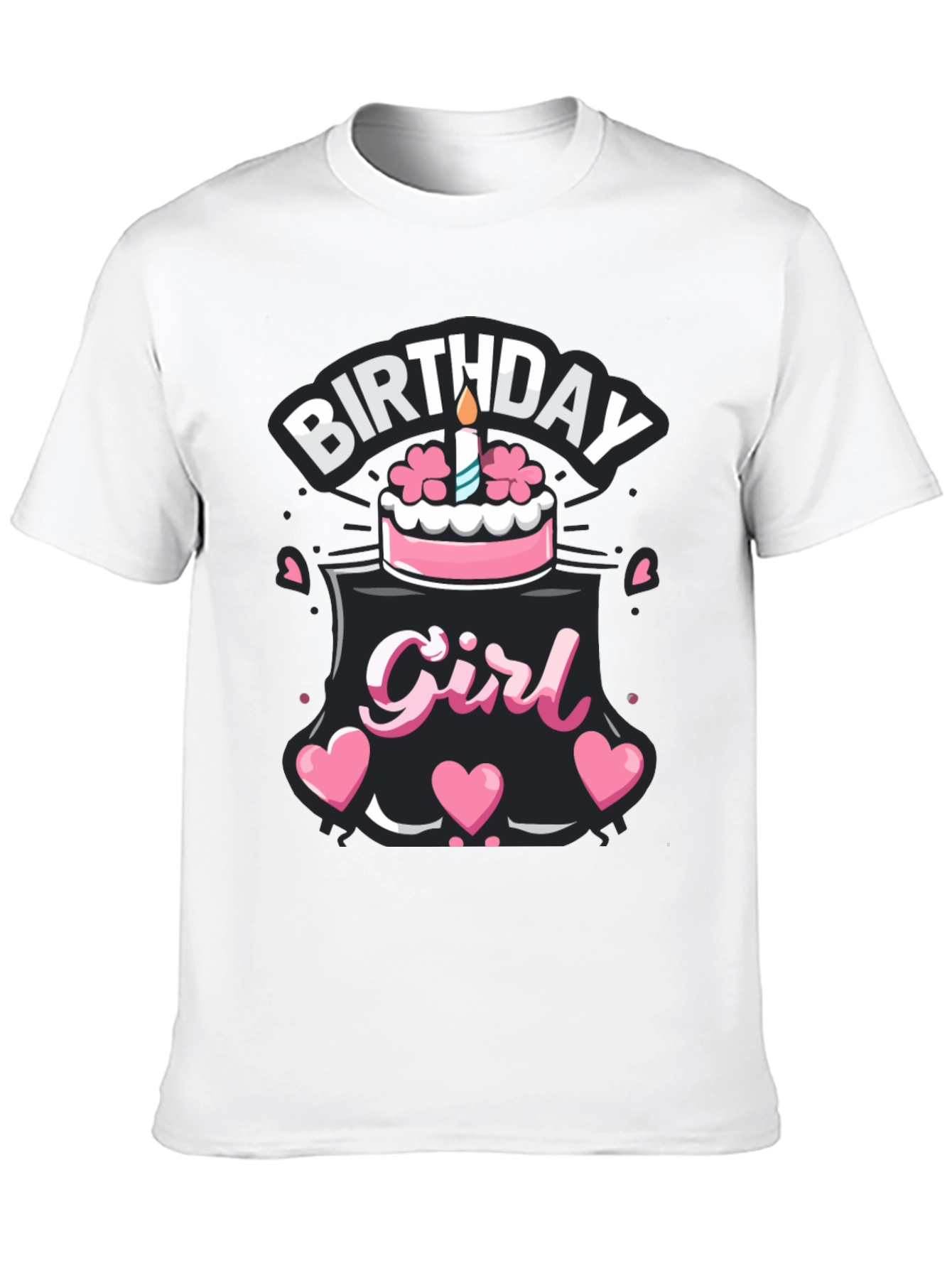 Birthday Girl T-Shirt - Cute Cake Design