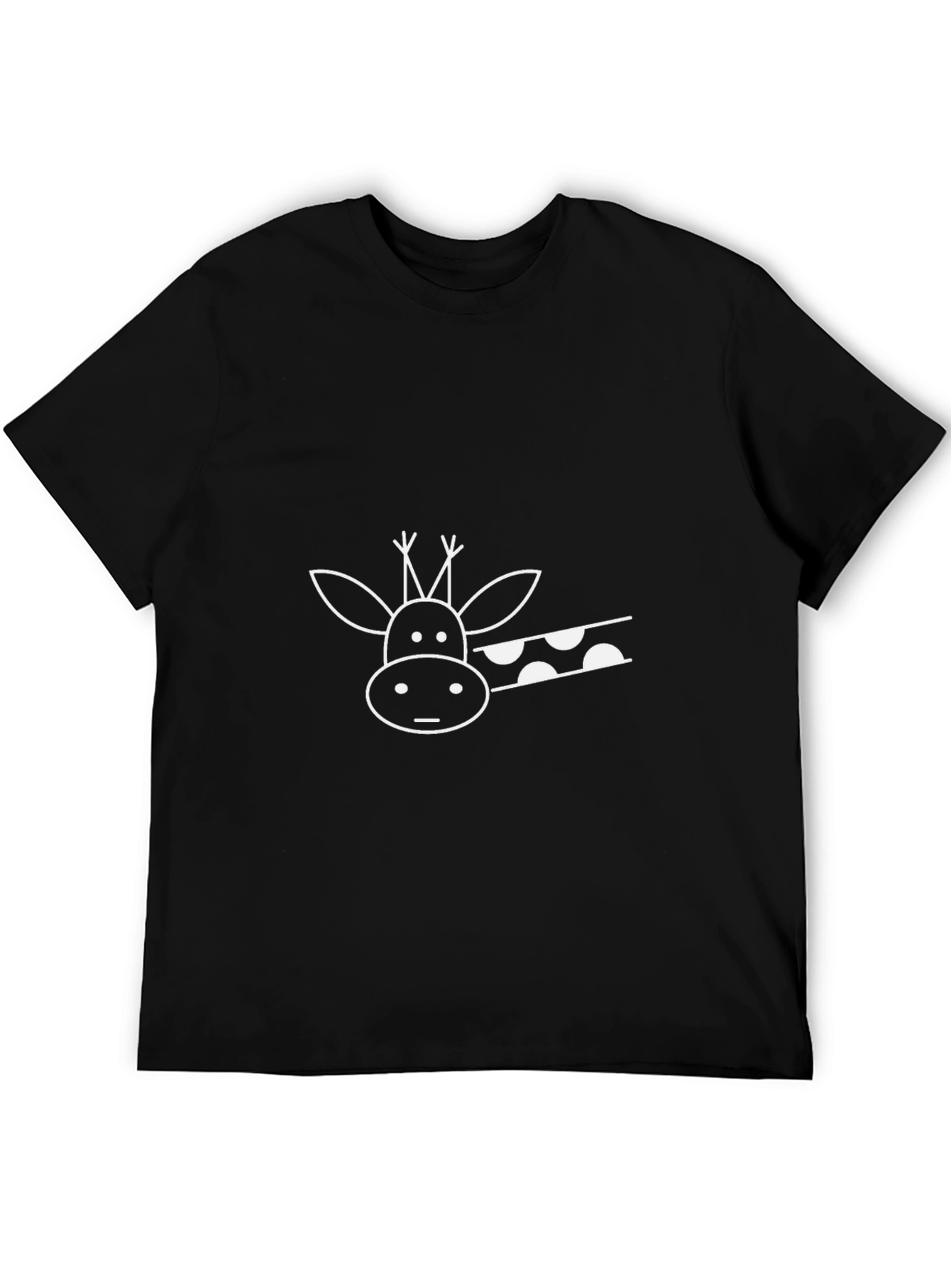 Giraffe Graphic Black T-Shirt