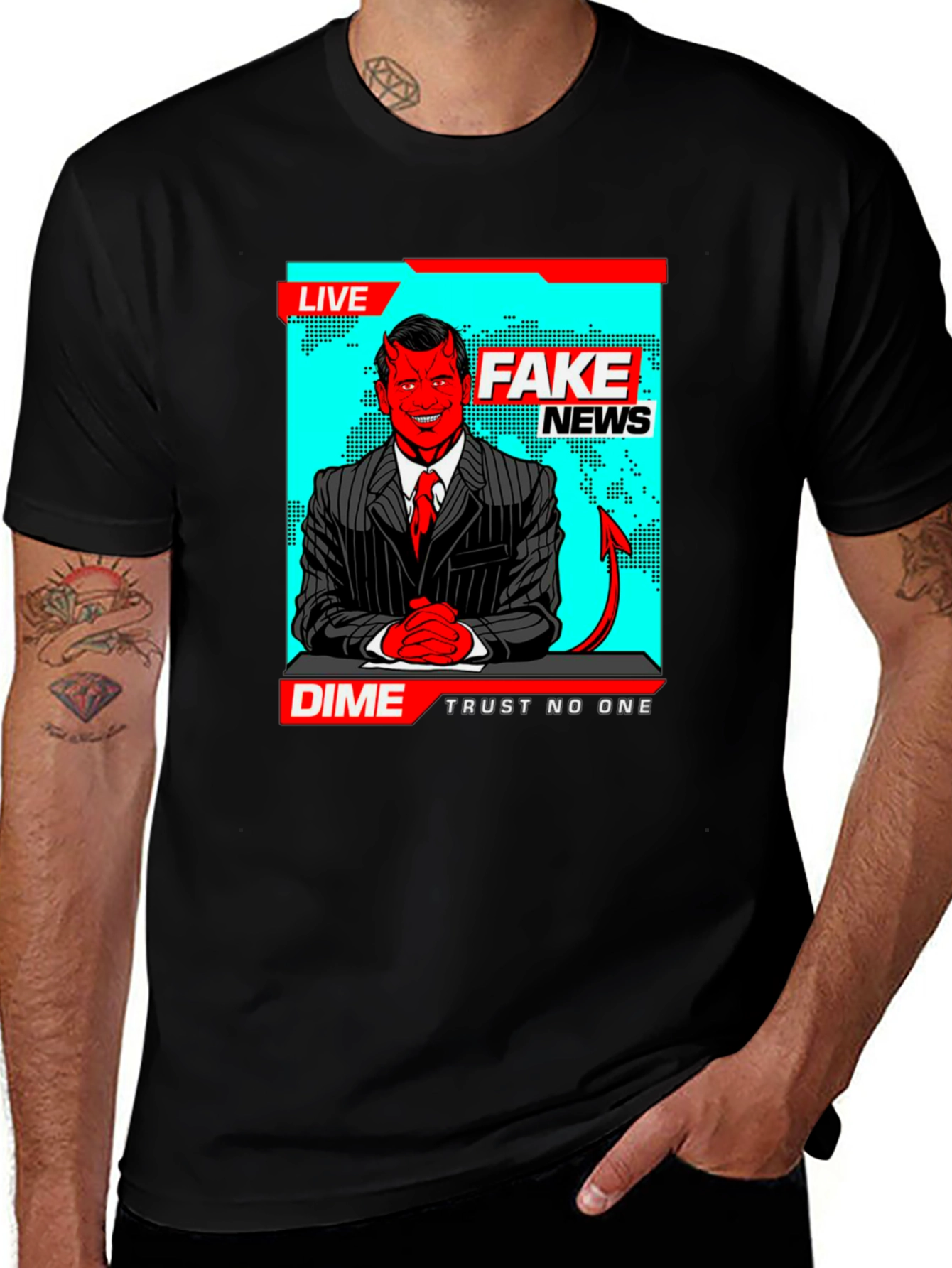 Fake News Dime T-Shirt - Trust No One Tee