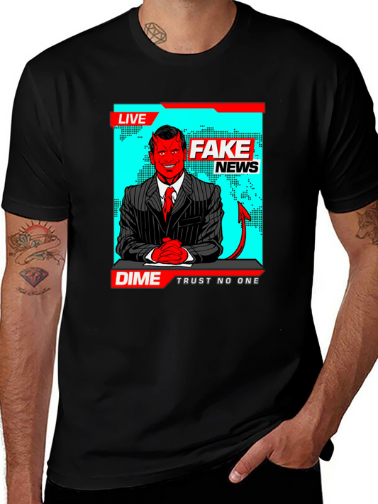 Fake News Dime T-Shirt - Trust No One Tee