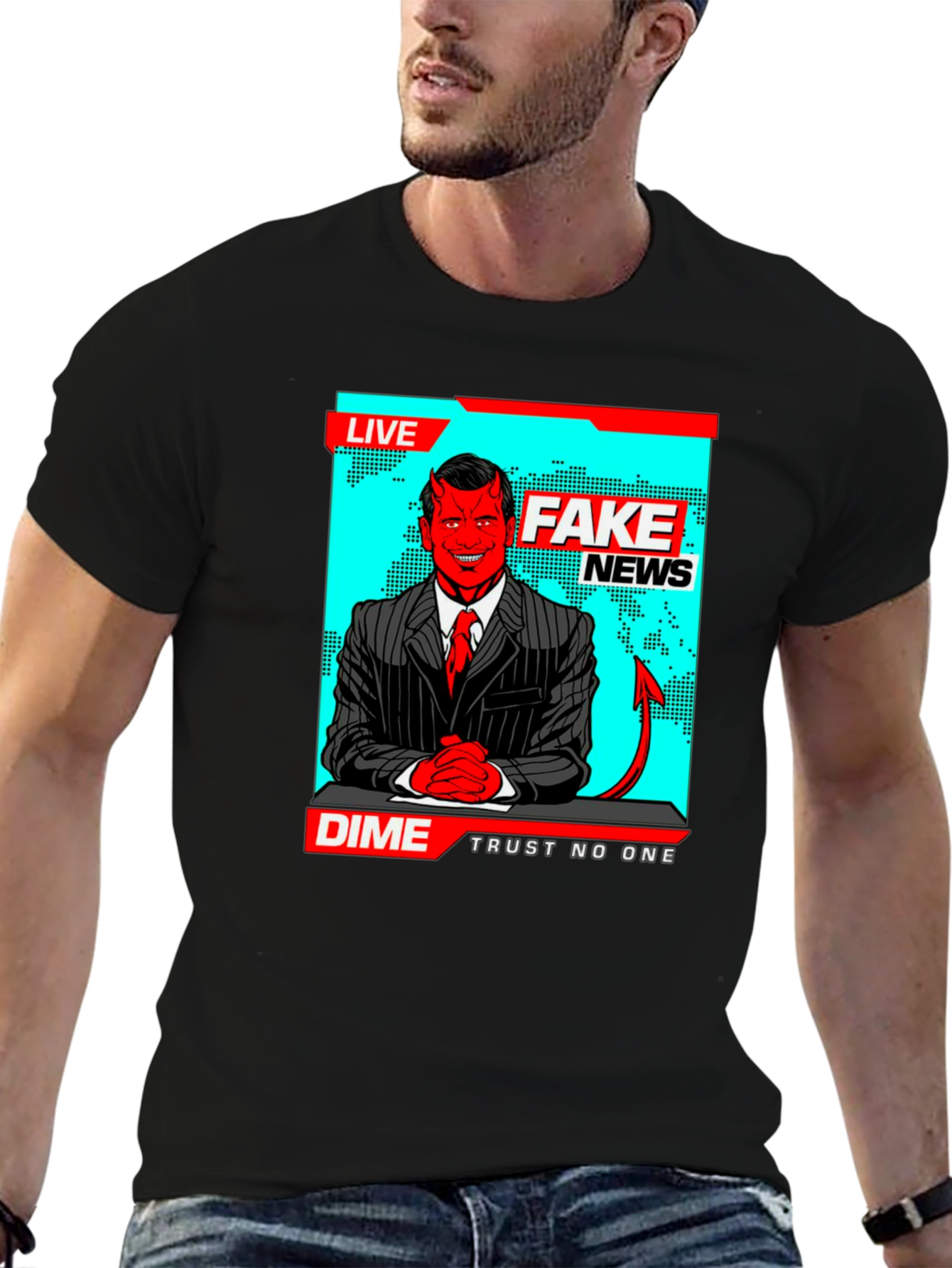 Fake News Dime T-Shirt - Trust No One Tee