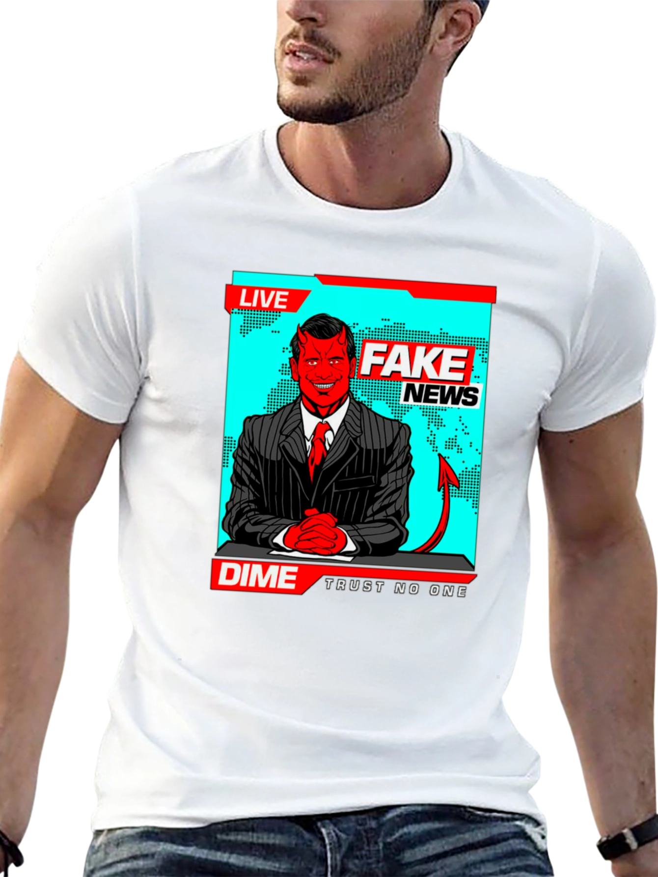 Fake News Dime T-Shirt - Trust No One Tee
