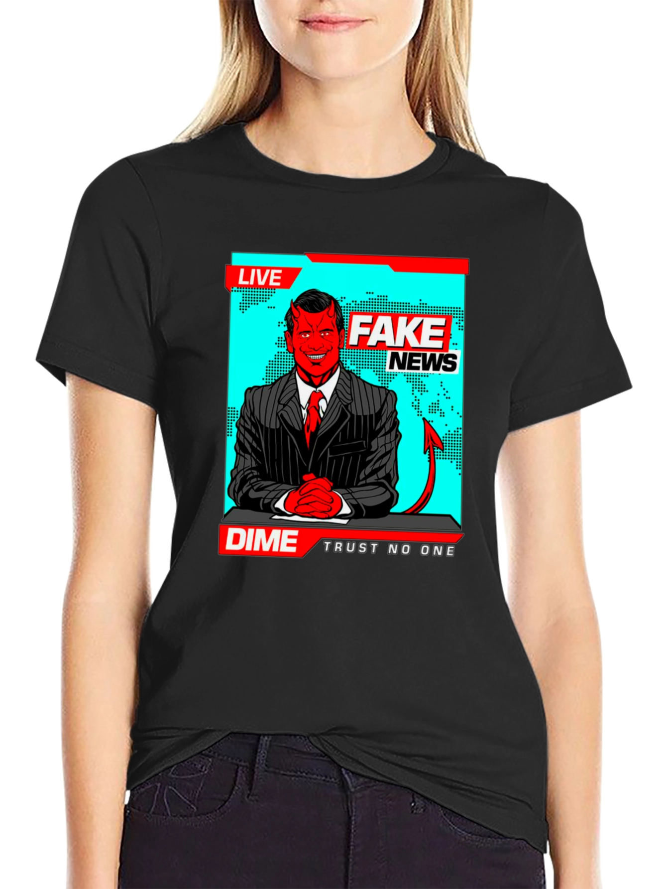 Fake News Dime T-Shirt - Trust No One Tee