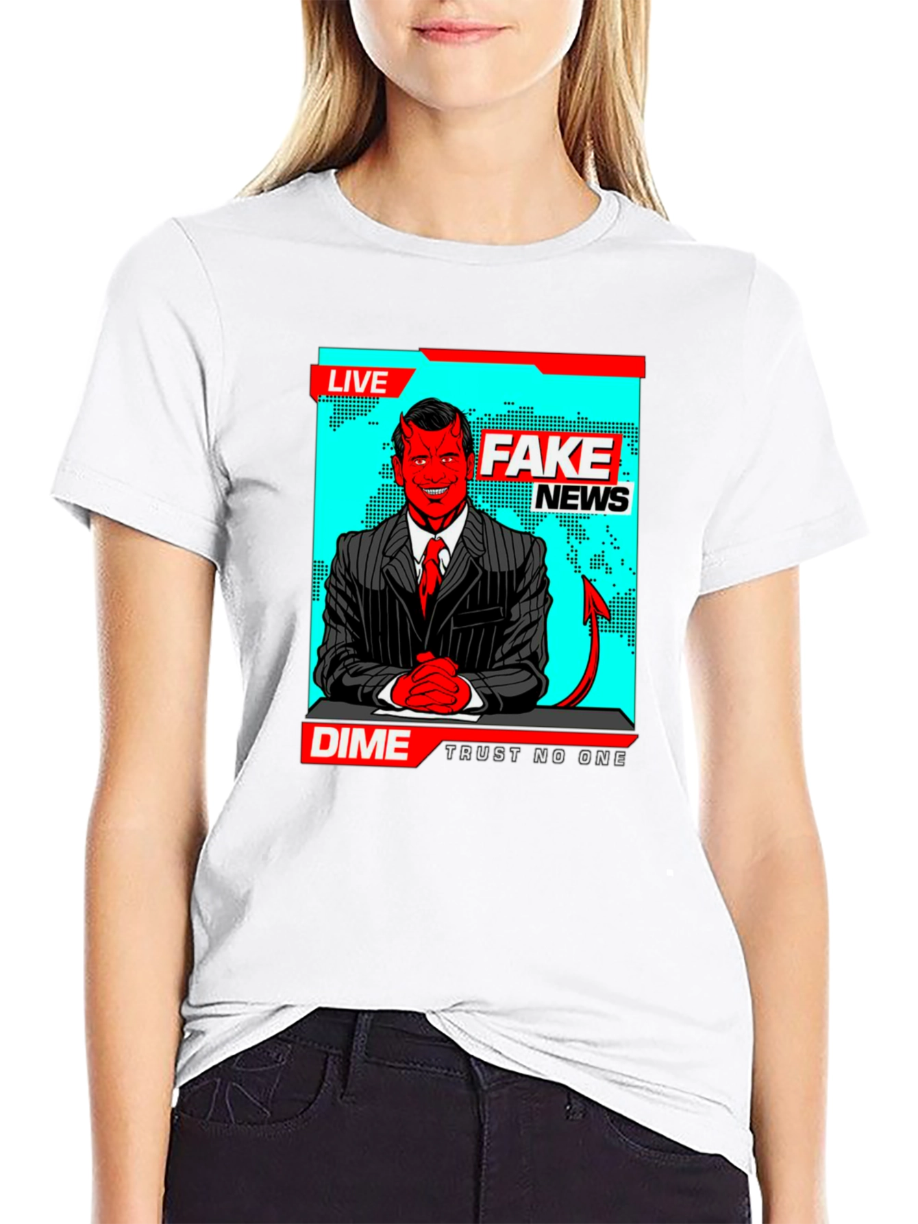 Fake News Dime T-Shirt - Trust No One Tee