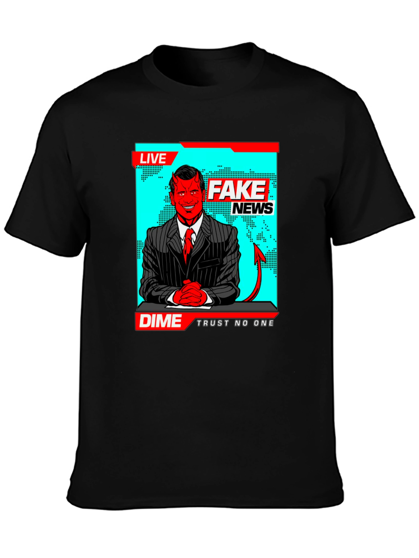 Fake News Dime T-Shirt - Trust No One Tee