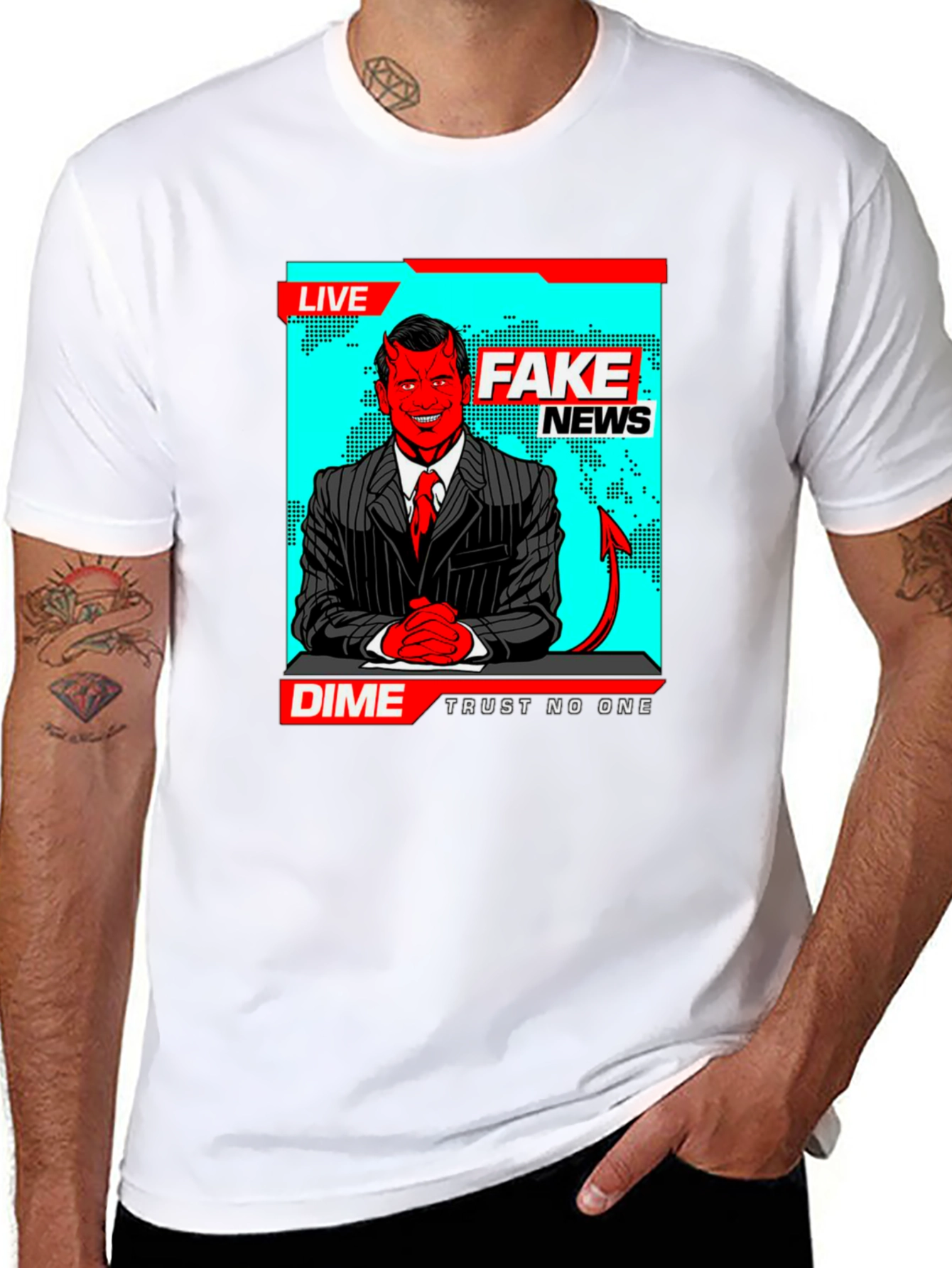 Fake News Dime T-Shirt - Trust No One Tee
