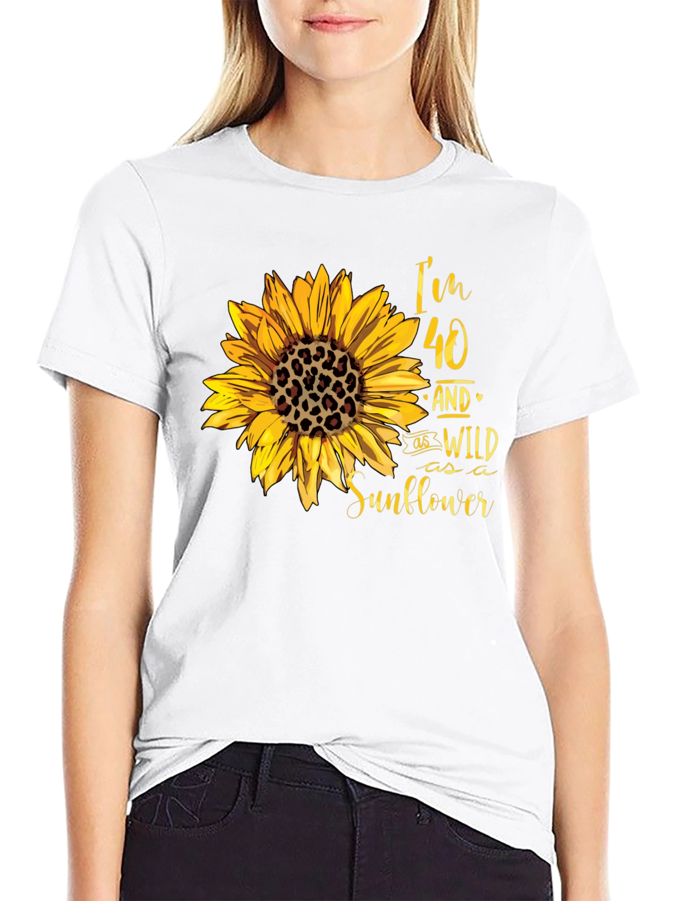 Wild Sunflower 40th Birthday T-Shirt