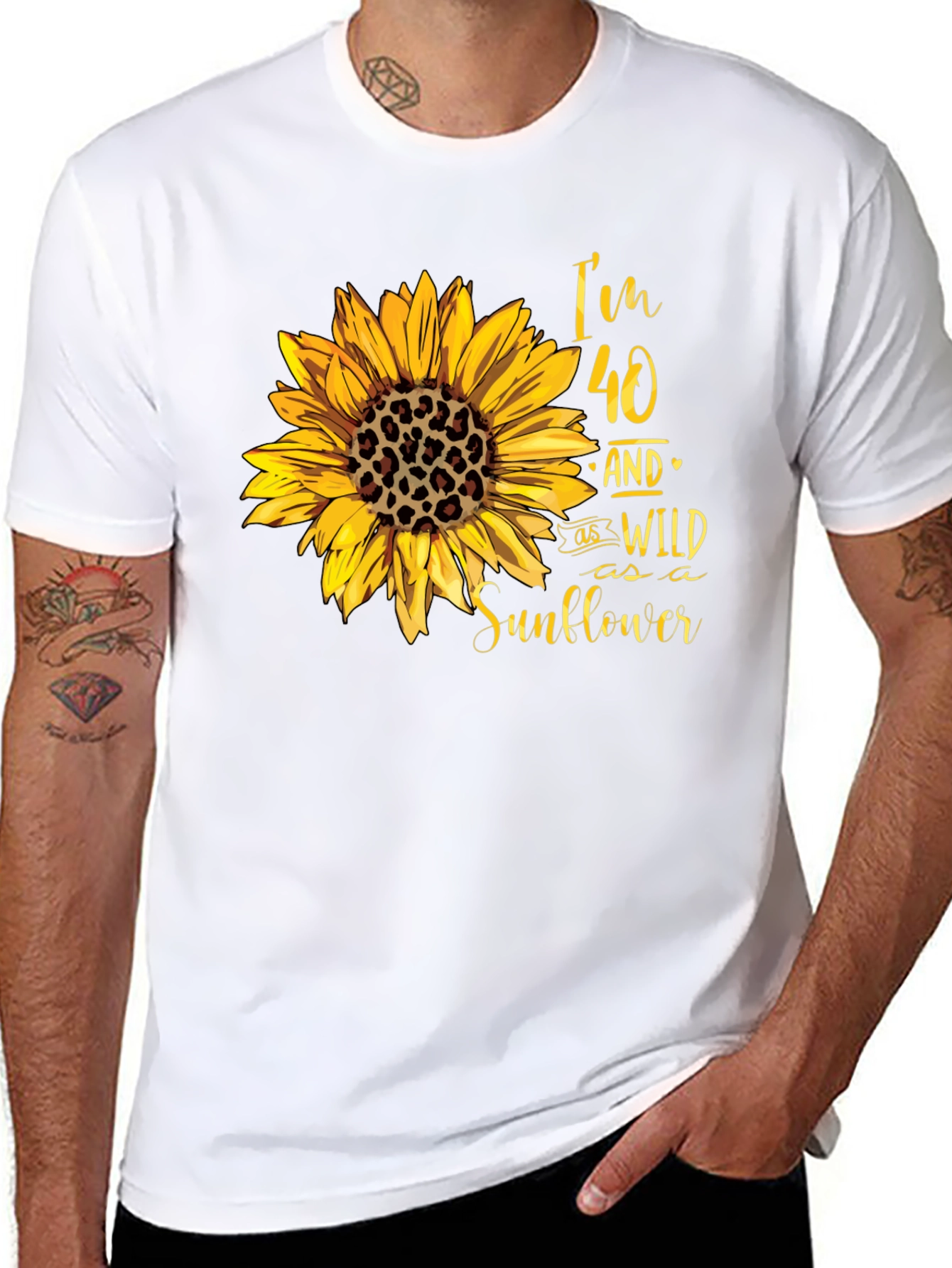 Wild Sunflower 40th Birthday T-Shirt