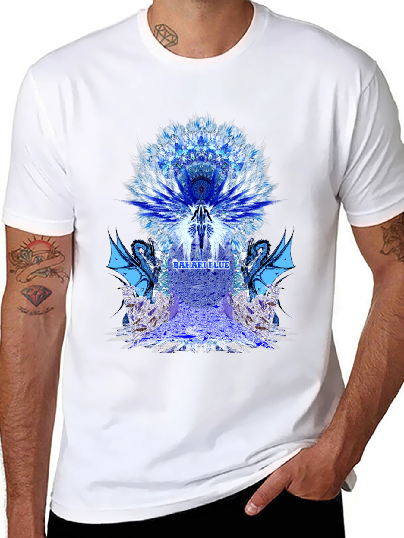 Celestial Dragon Graphic Tee - Black