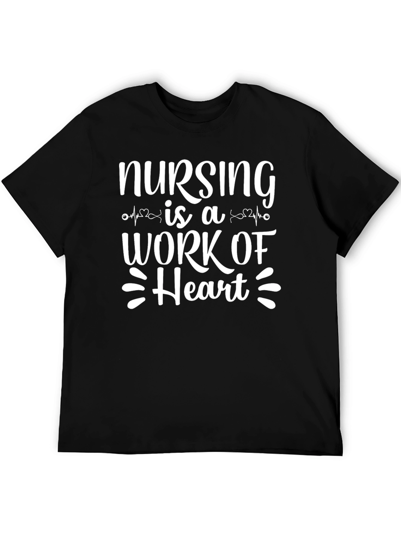 Nursing is a Work of Heart Graphic Tee