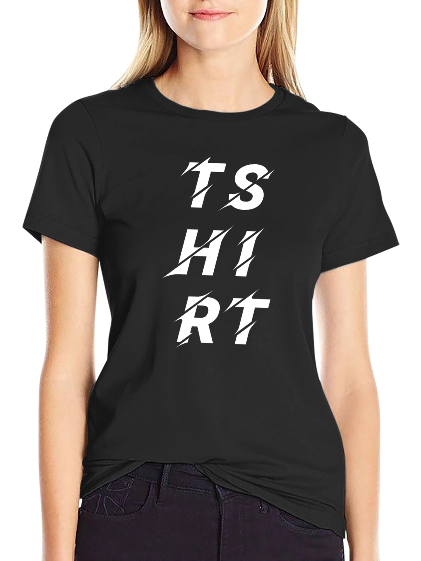 Stylish Black T-Shirt with Graphic Print