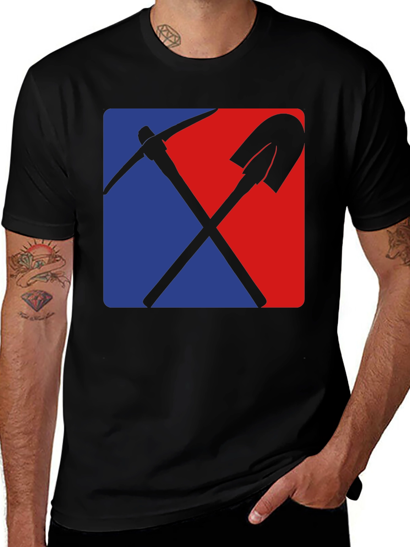 Pickaxe & Shovel Graphic Tee - Miners Delight!