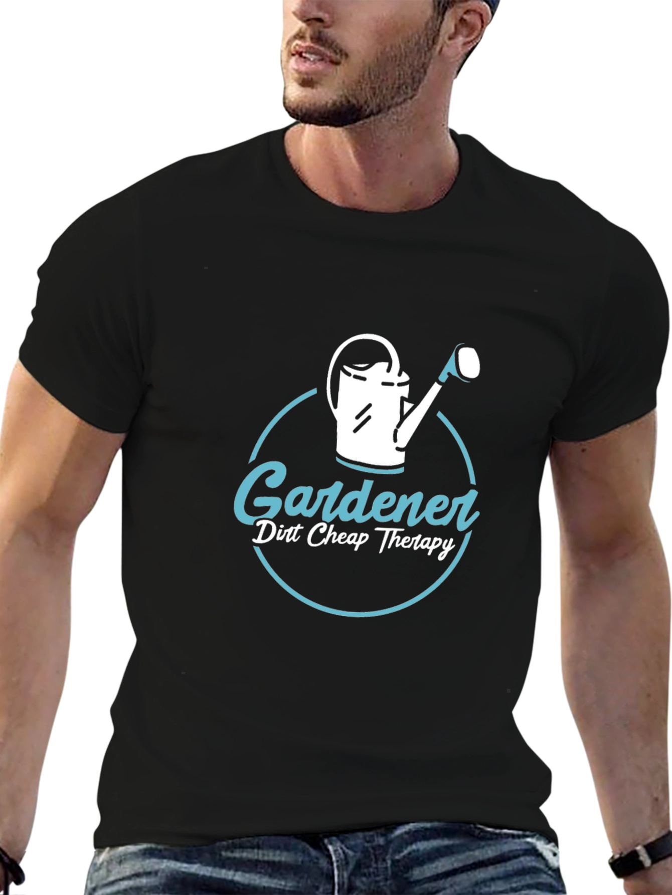 Gardener Therapy T-Shirt - Black Graphic Tee