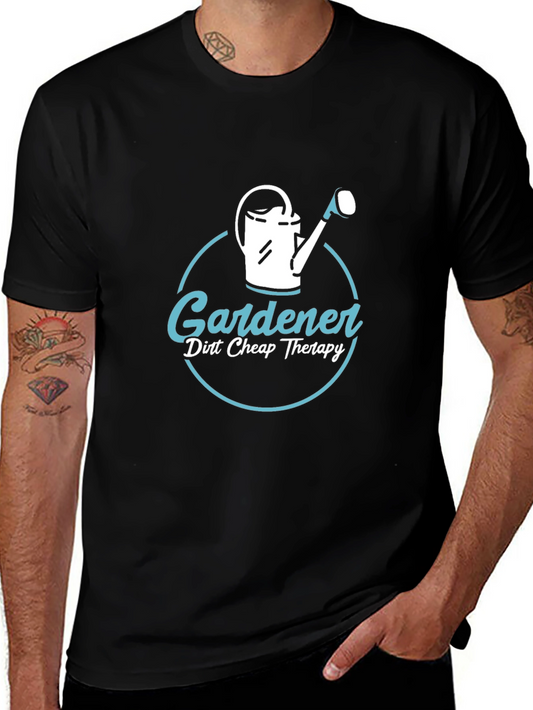 Gardener Therapy T-Shirt - Black Graphic Tee