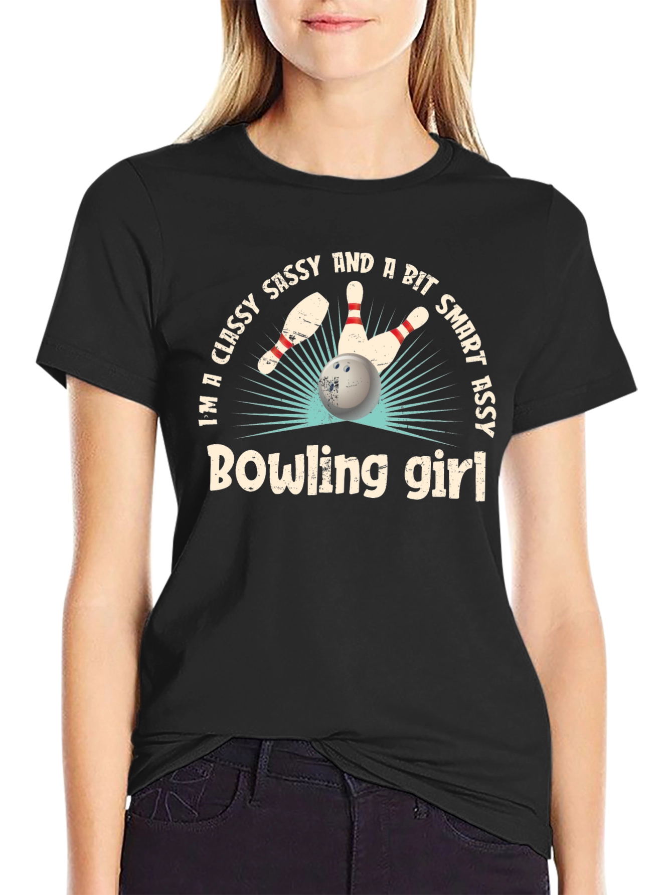 Classy Sassy Bowling Girl T-Shirt