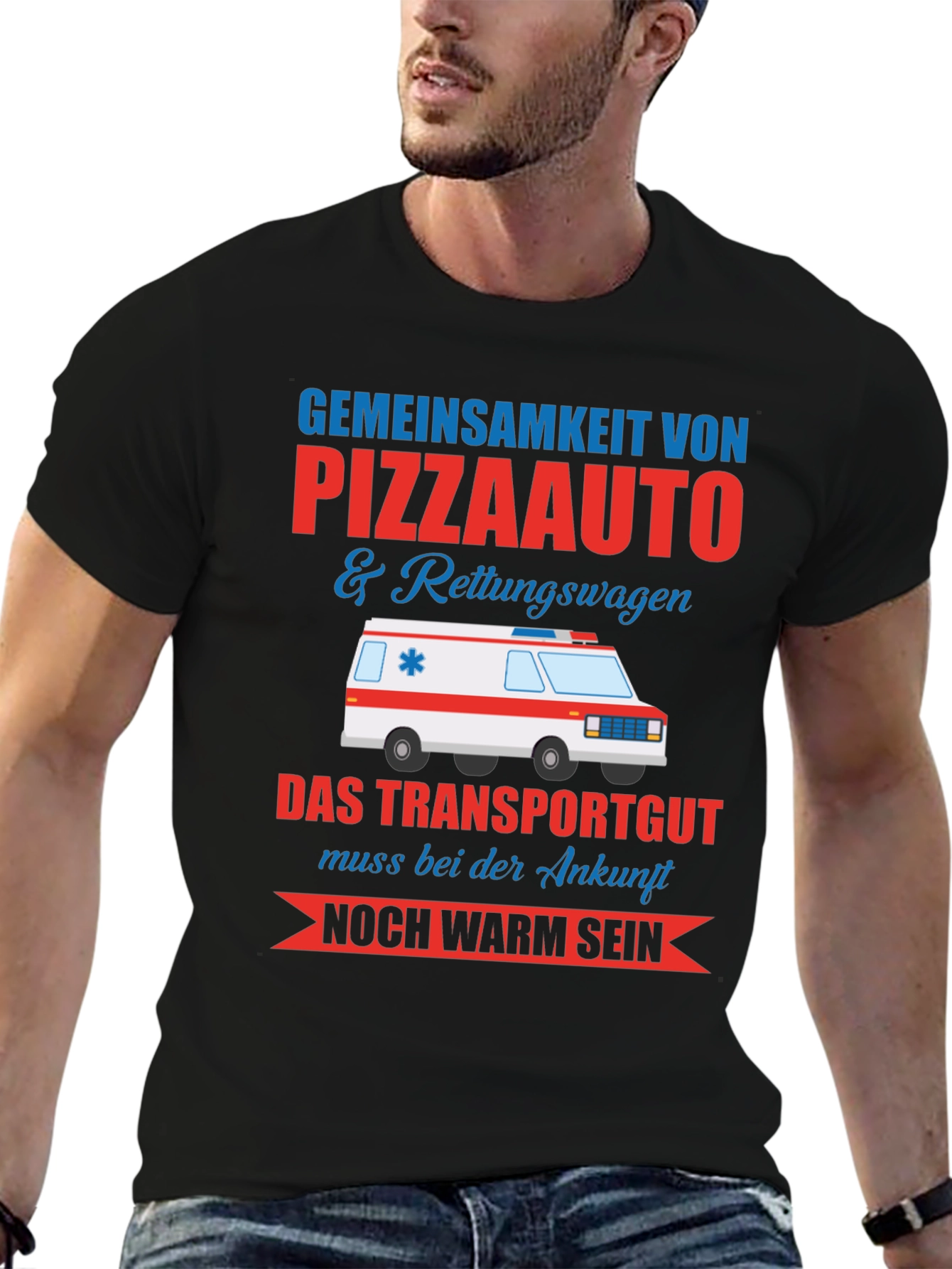 Pizza & Ambulance Humor T-Shirt
