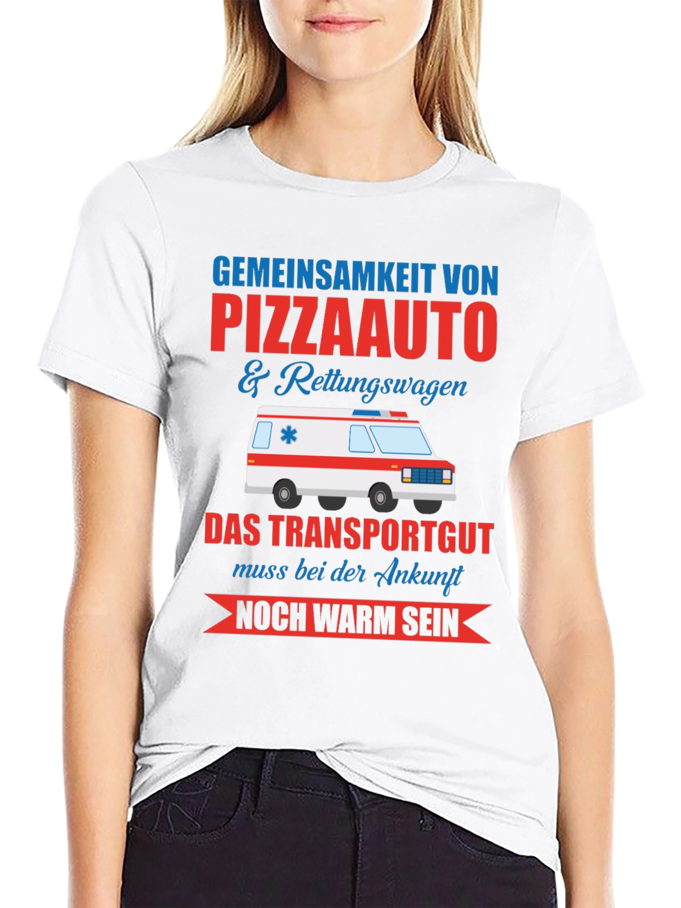 Pizza & Ambulance Humor T-Shirt